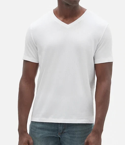 Gap Men&rsquo;s Short Sleeve Vee Neck Tee Everyday V Neck T-shirt Size S M L XL XXL