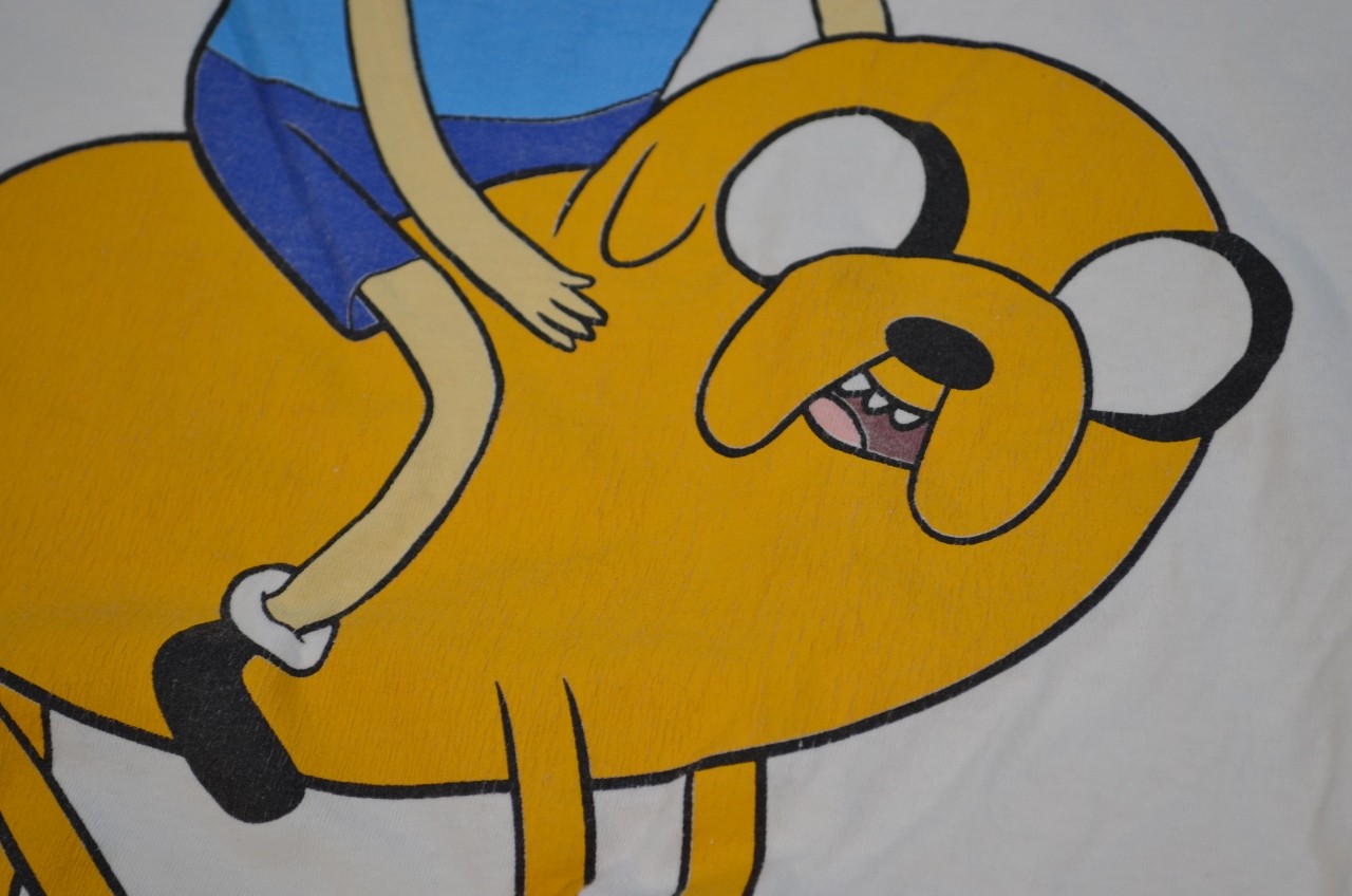 Finn the Human and Jake Dog Shirt White XL Cartoon Network Funny Adventure Time