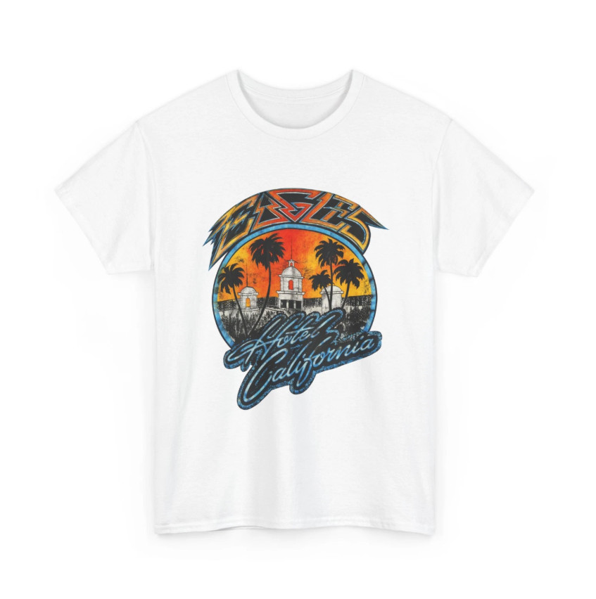 Vintage 80s Hotel California Y2k Eagles T-Shirt Rock Band T-Shirt