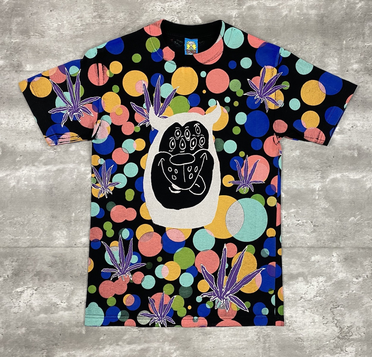 BORED TEENAGER WEED MONSTER POLKA DOT AOP T SHIRT BLAKE ANDERSON