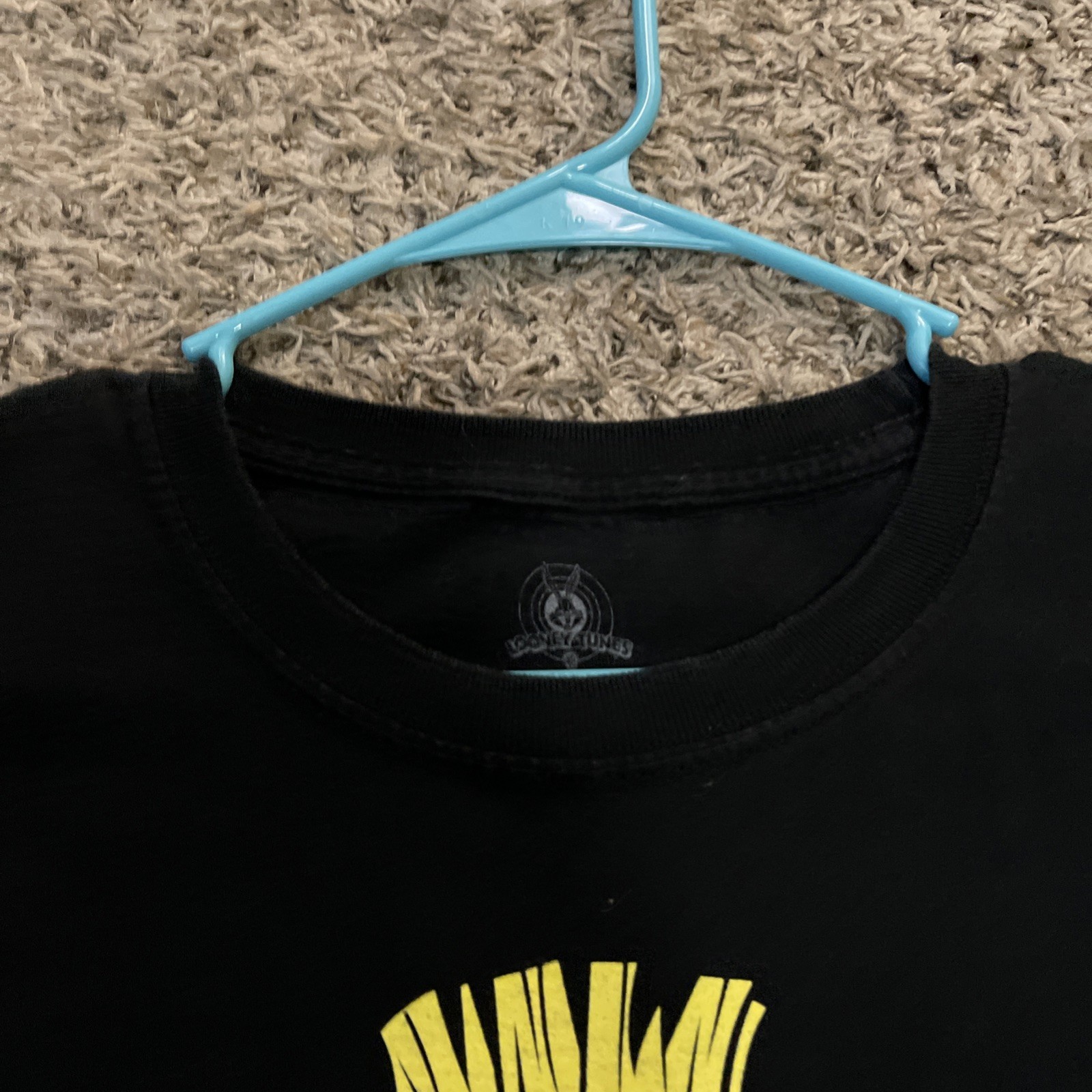 Warner Bros Marvin The Martian Black Tshirt Cotton Adult Size Large 21”x 29”