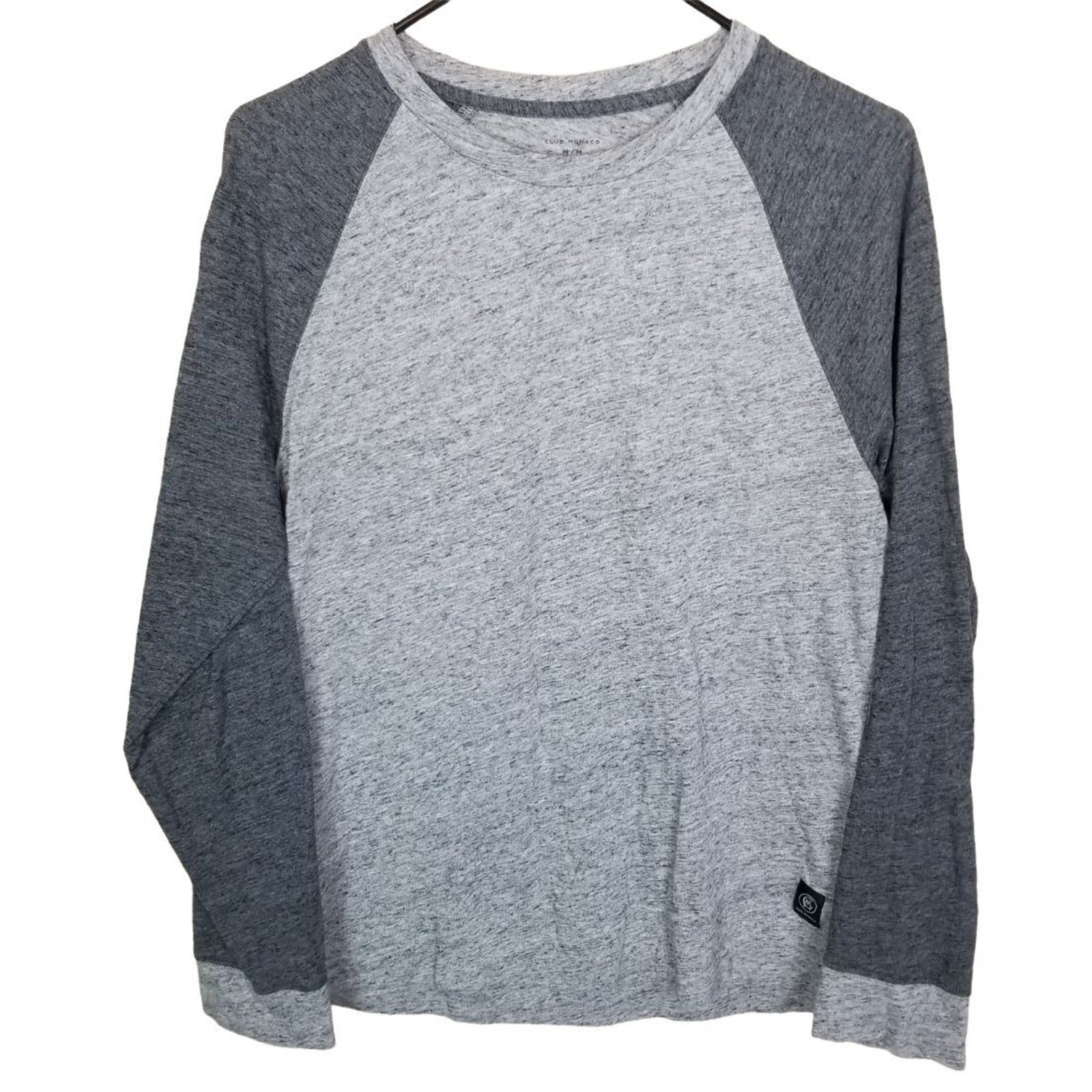 Club Monaco Mens Colorblock Baseball T-Shirt M Minimalist Weekend Vibes Stretch