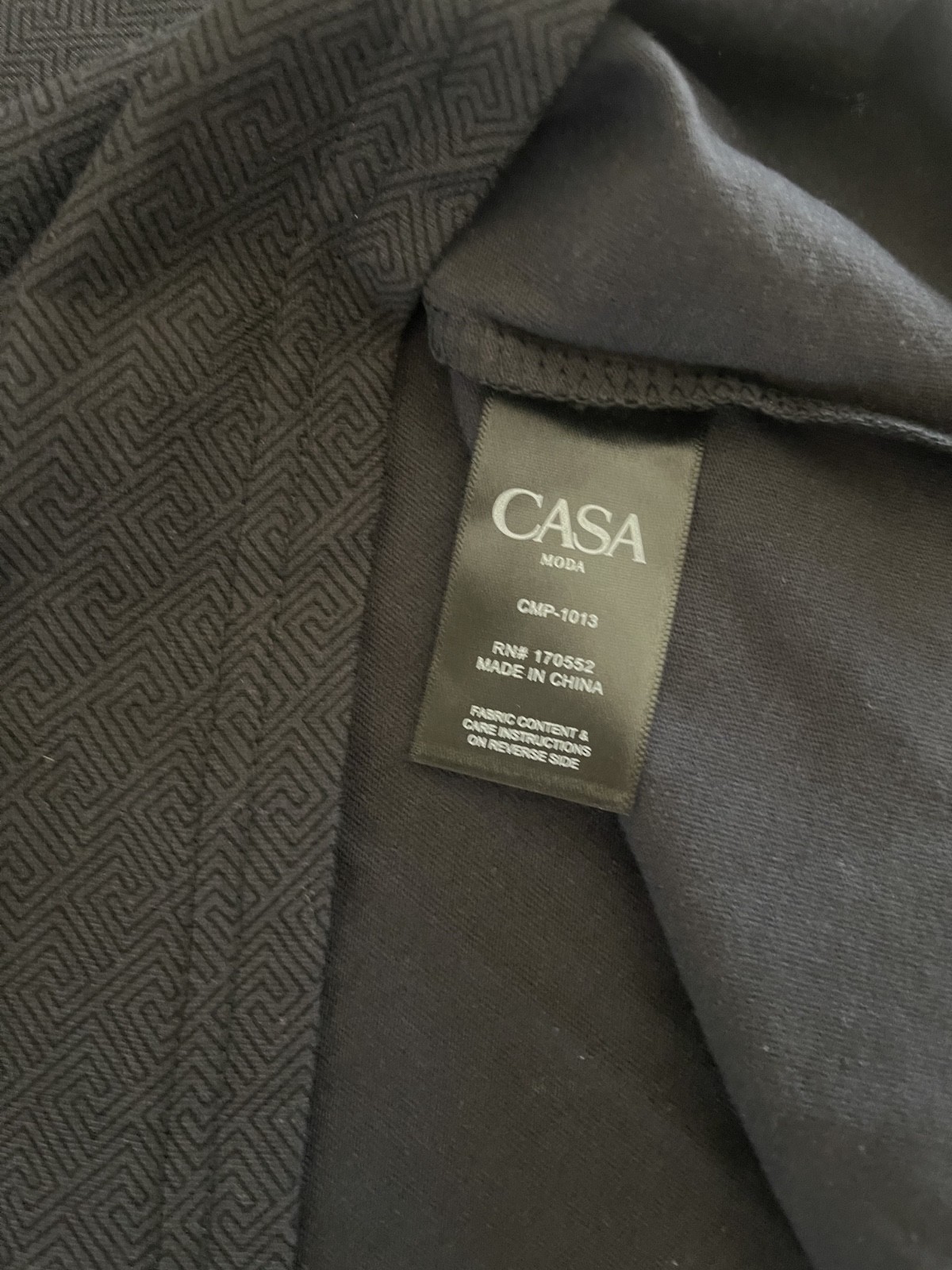 CASA MODA Couture Men&rsquo;s Zip-Front Polo Shirt Black Quarter-Zip Front Closure