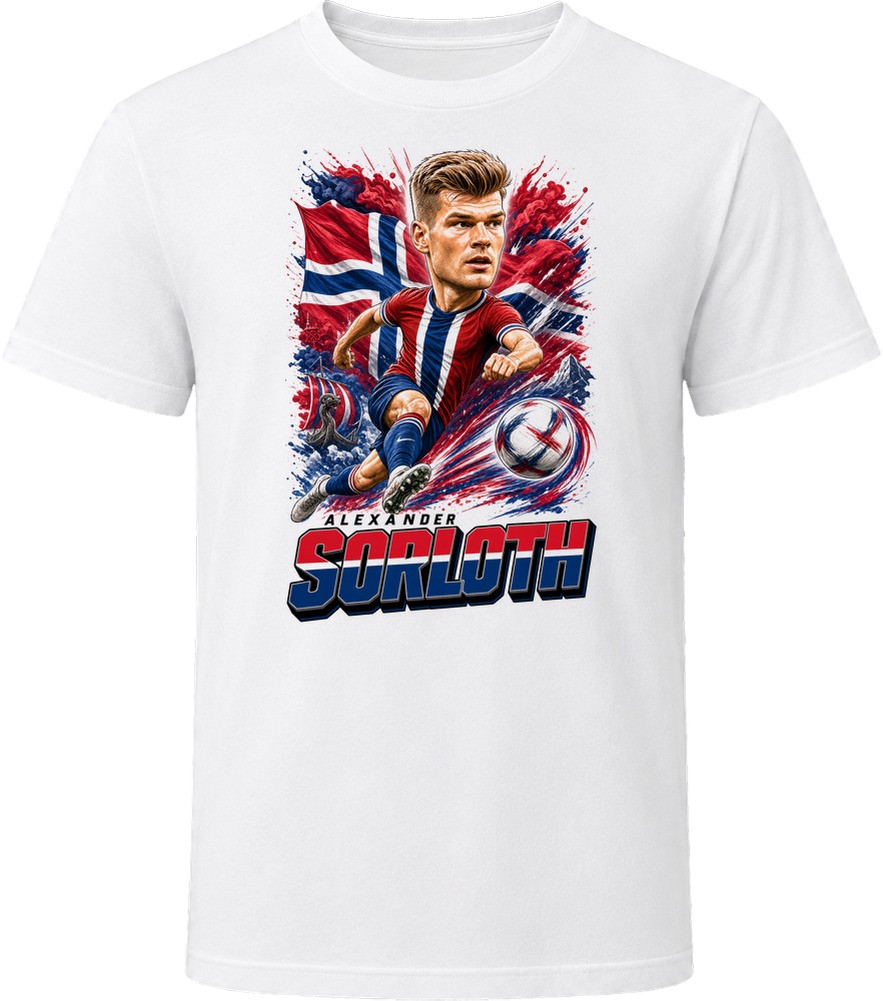 Alexander Sorloth Norway Soccer Caricature 2026 World Cup T Shirt
