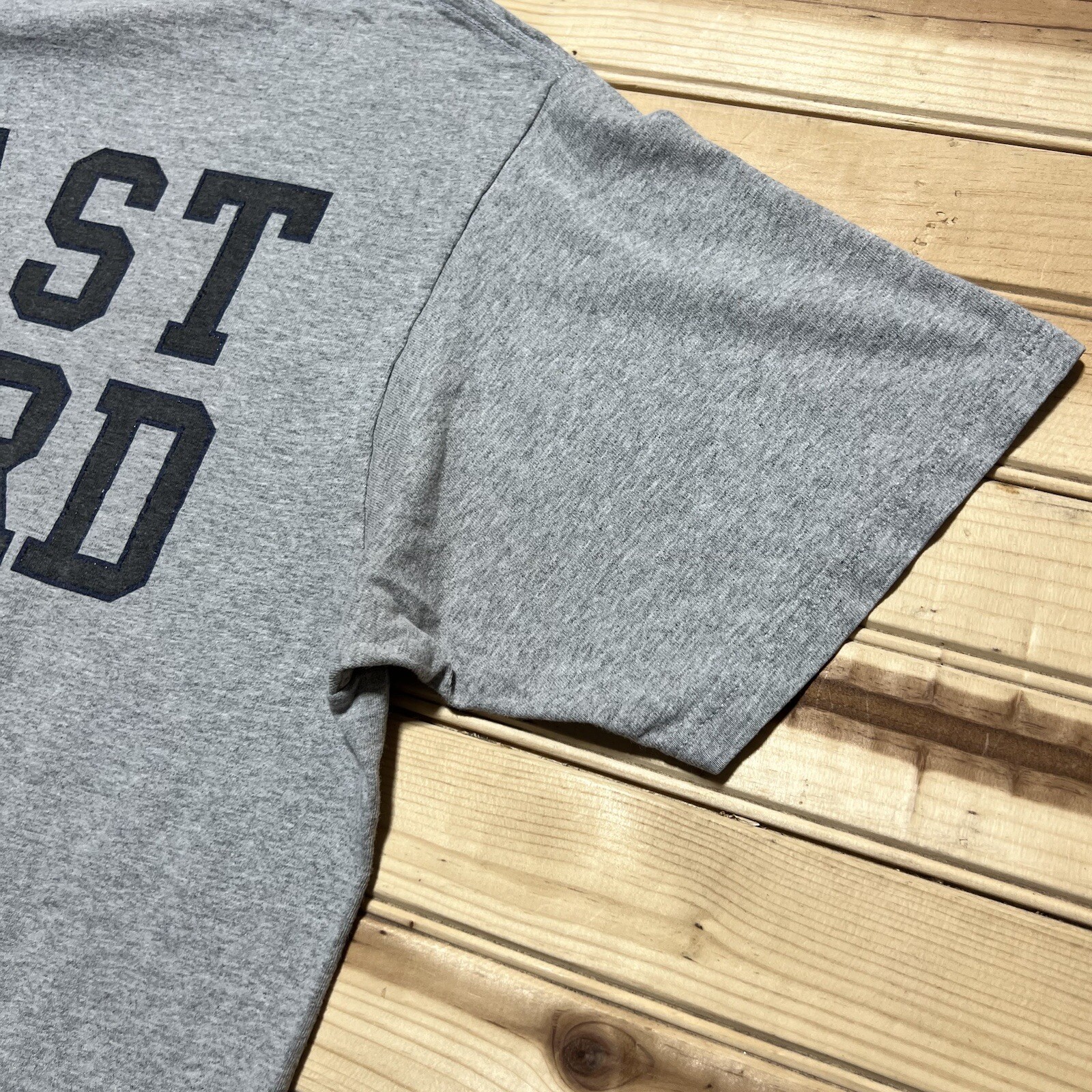 Vintage Coast Guard Spell Out Double Sided Gray Shirt Size Large