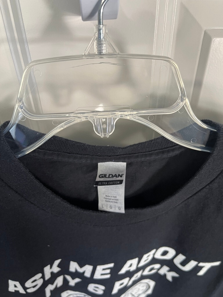 Ask Me About My Six Pack T Shirt Pilot Flying Airplane T-Shirt Gildan Size Large