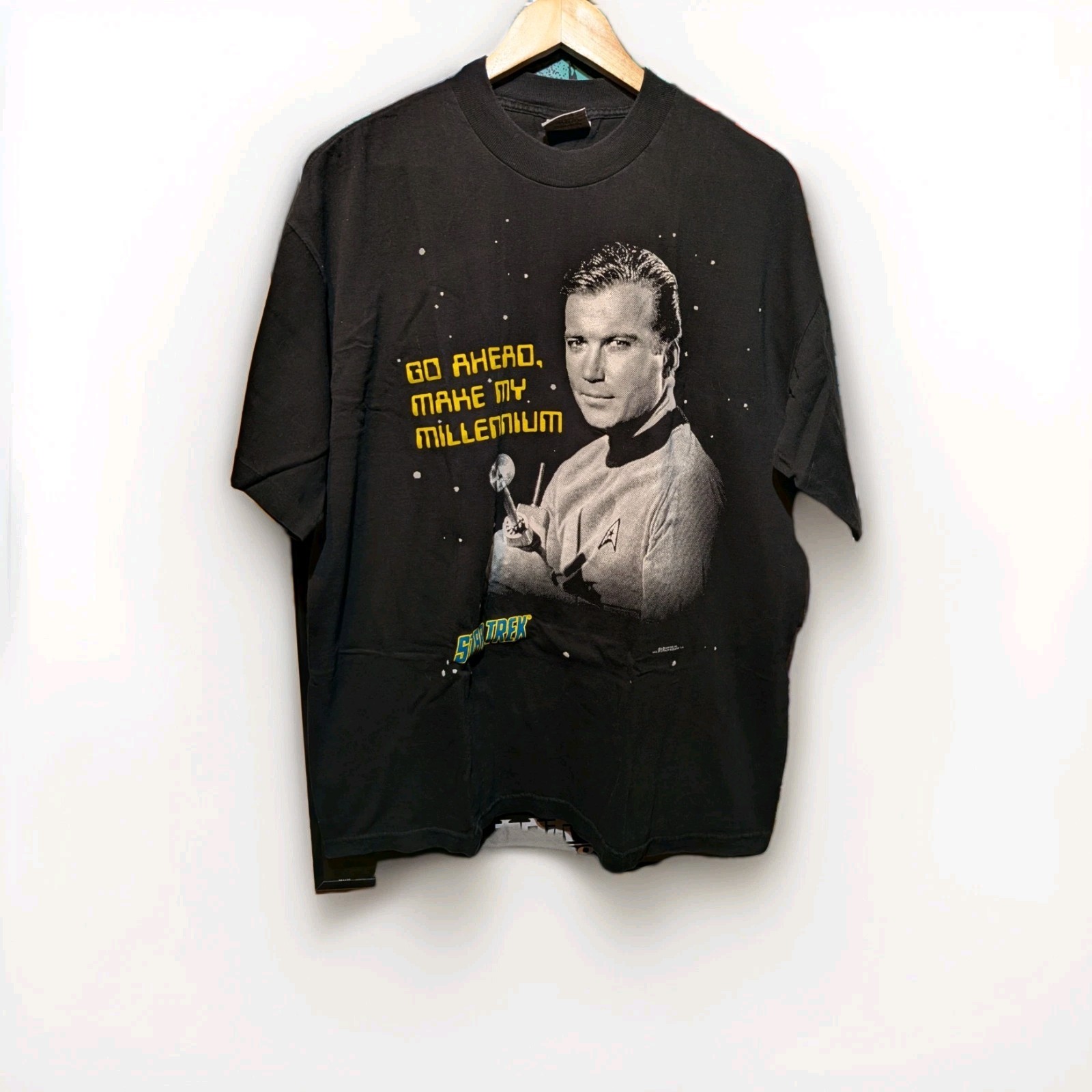 Vintage 90s Stanley Desantis Captain Kirk Star Trek T-Shirt USA Made XL