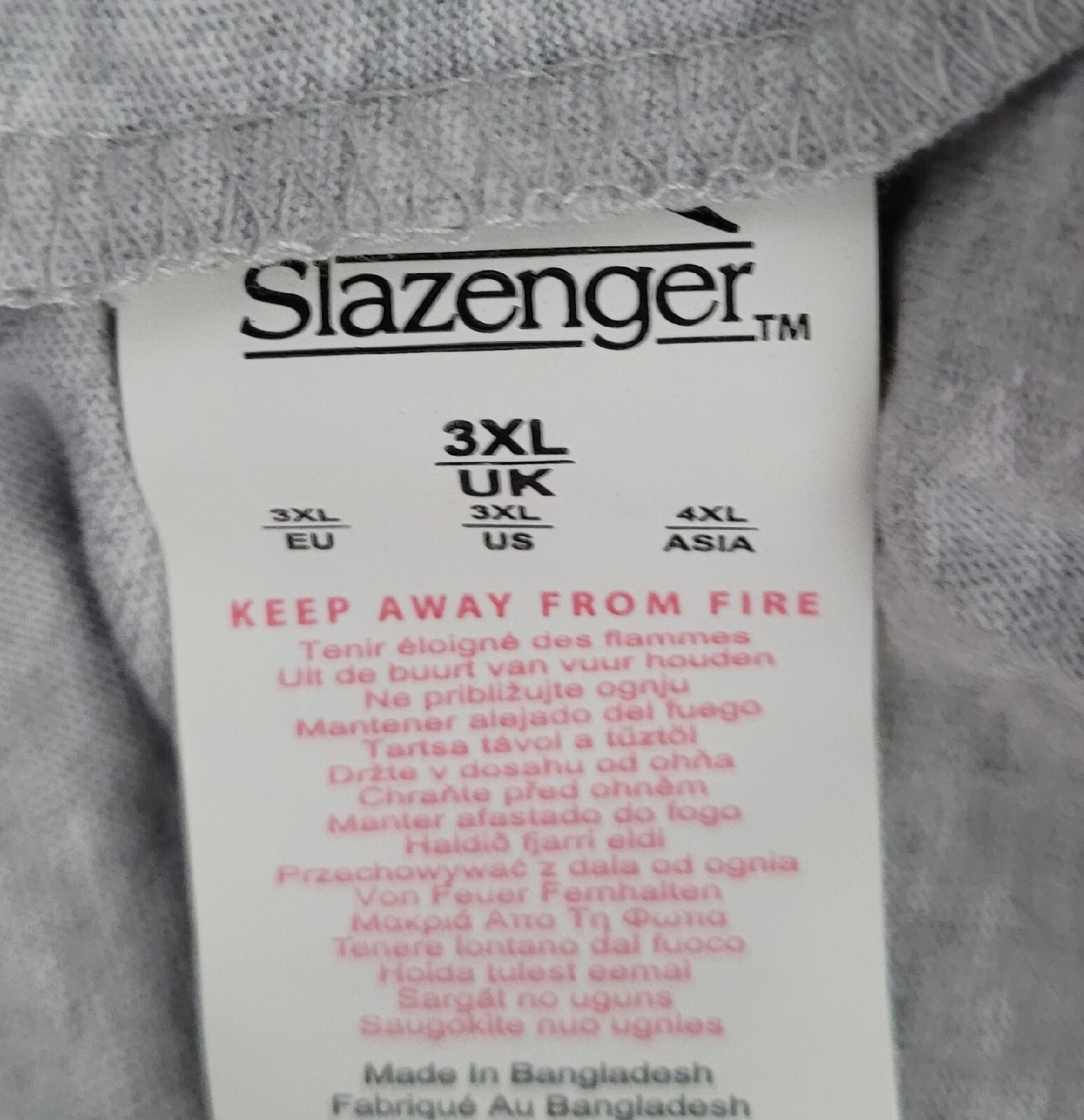 Mens SLAZENGER T Shirt Top Grey 3XL Marl Cotton Jersey V Neck XXXL