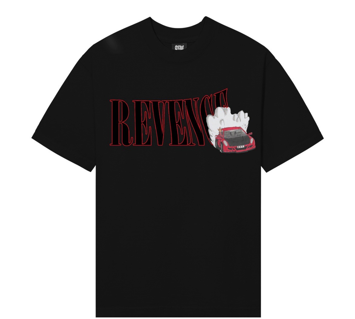 Juice Wrld x Revenge Burnout red T Shirt Rare ( Size L )
