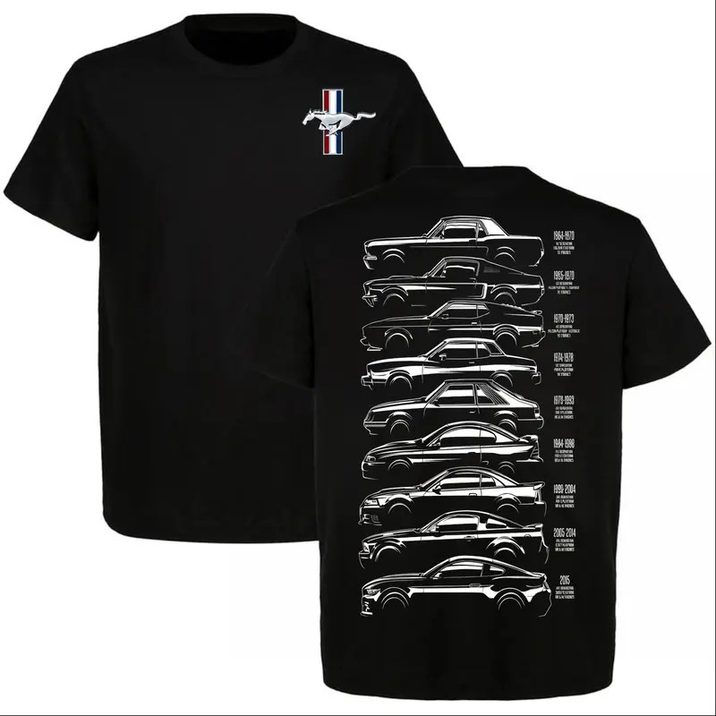 Ford Mustang Evolution T-Shirt, Iconic Muscle Car Series Tee