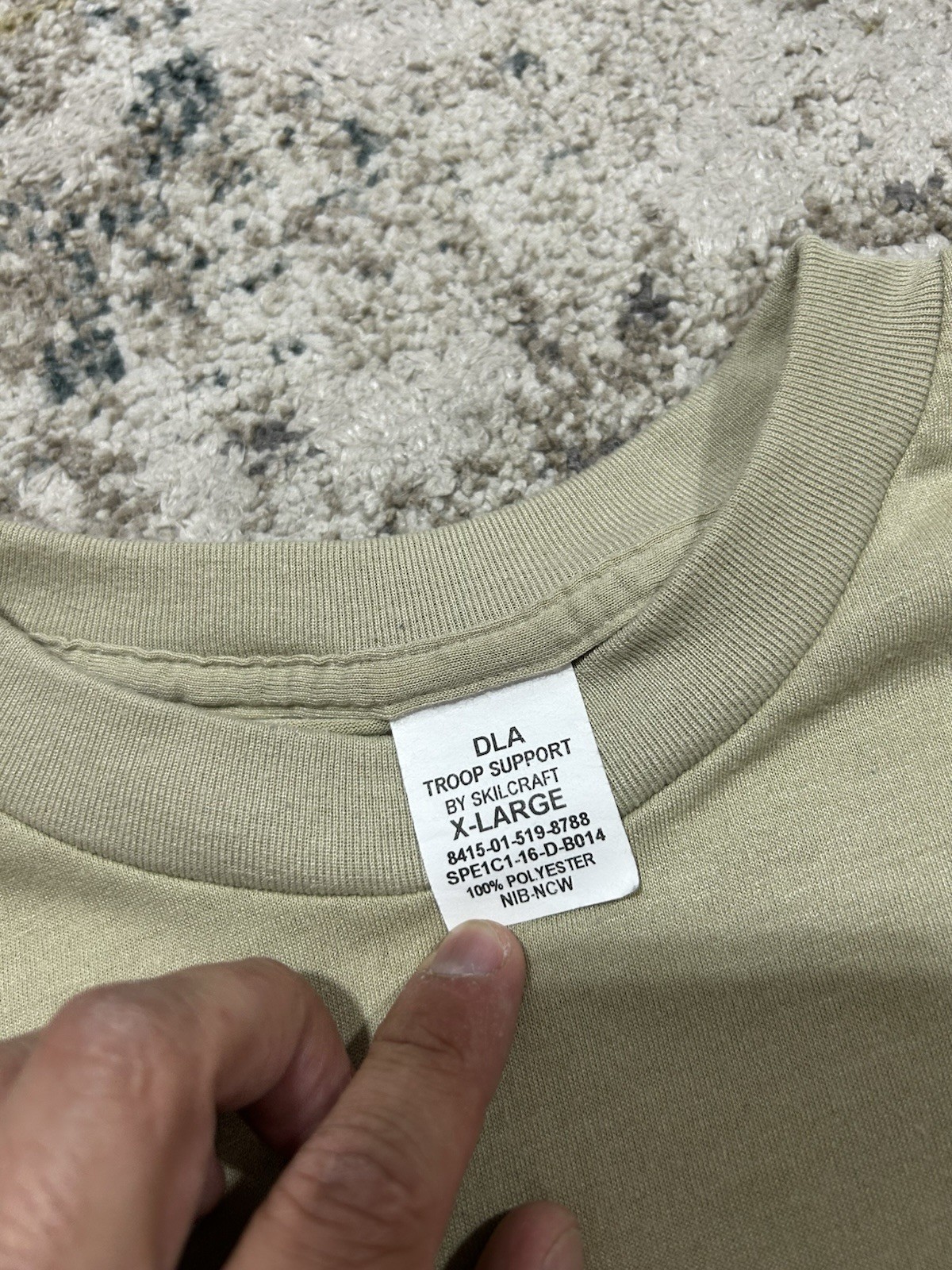 Vintage Military Issue Blank T Shirt Mens XL Desert Sand