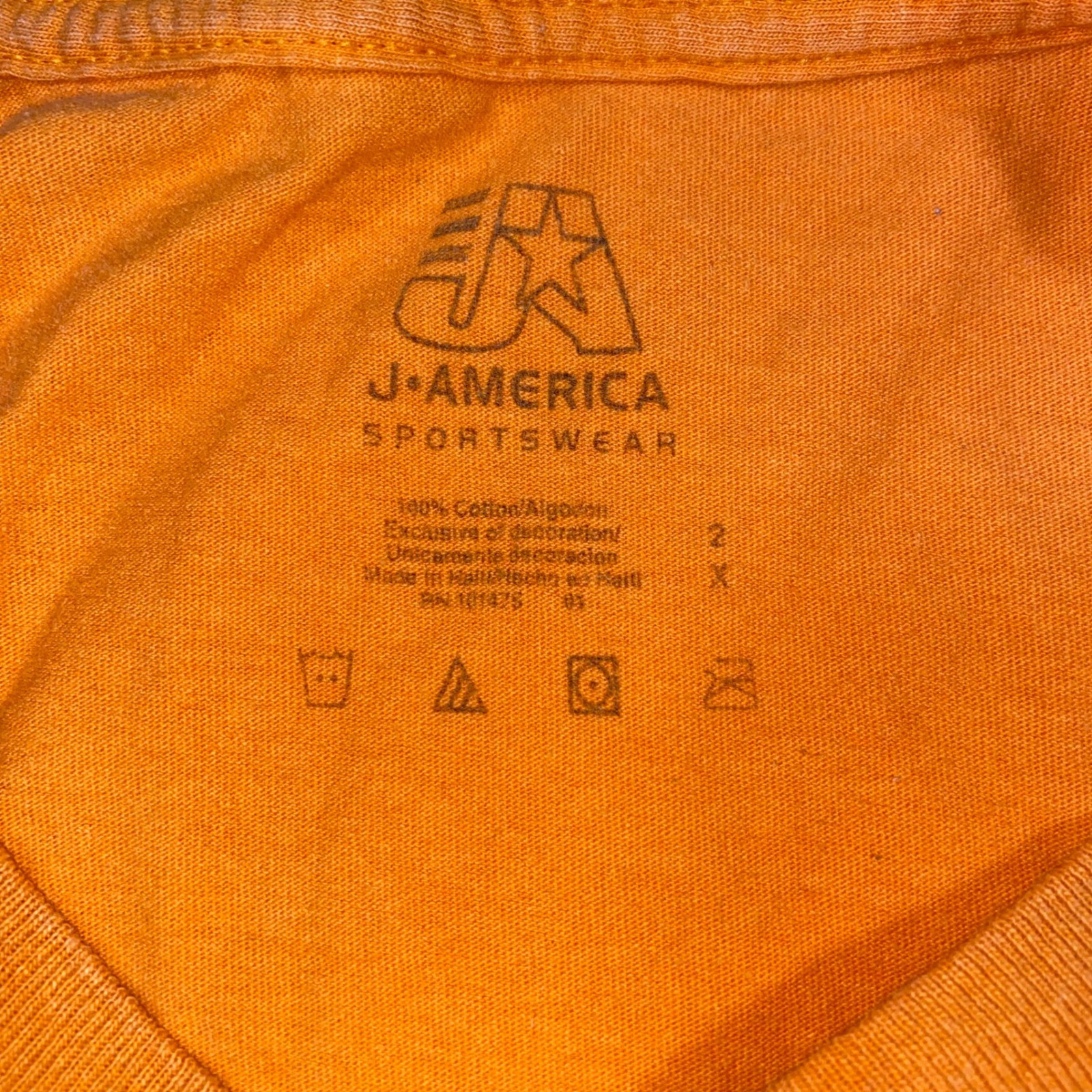 J America Tennessee Football T Shirt Orange Mens Size 2X
