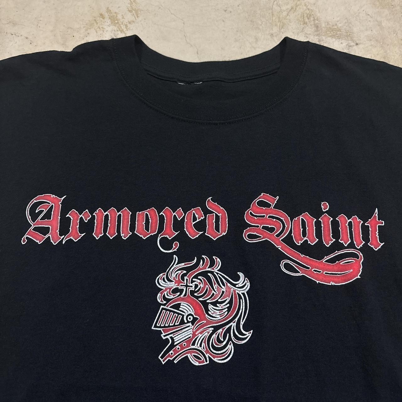 Late 00’s Armored Saint red logo sleeveless band tee Size L