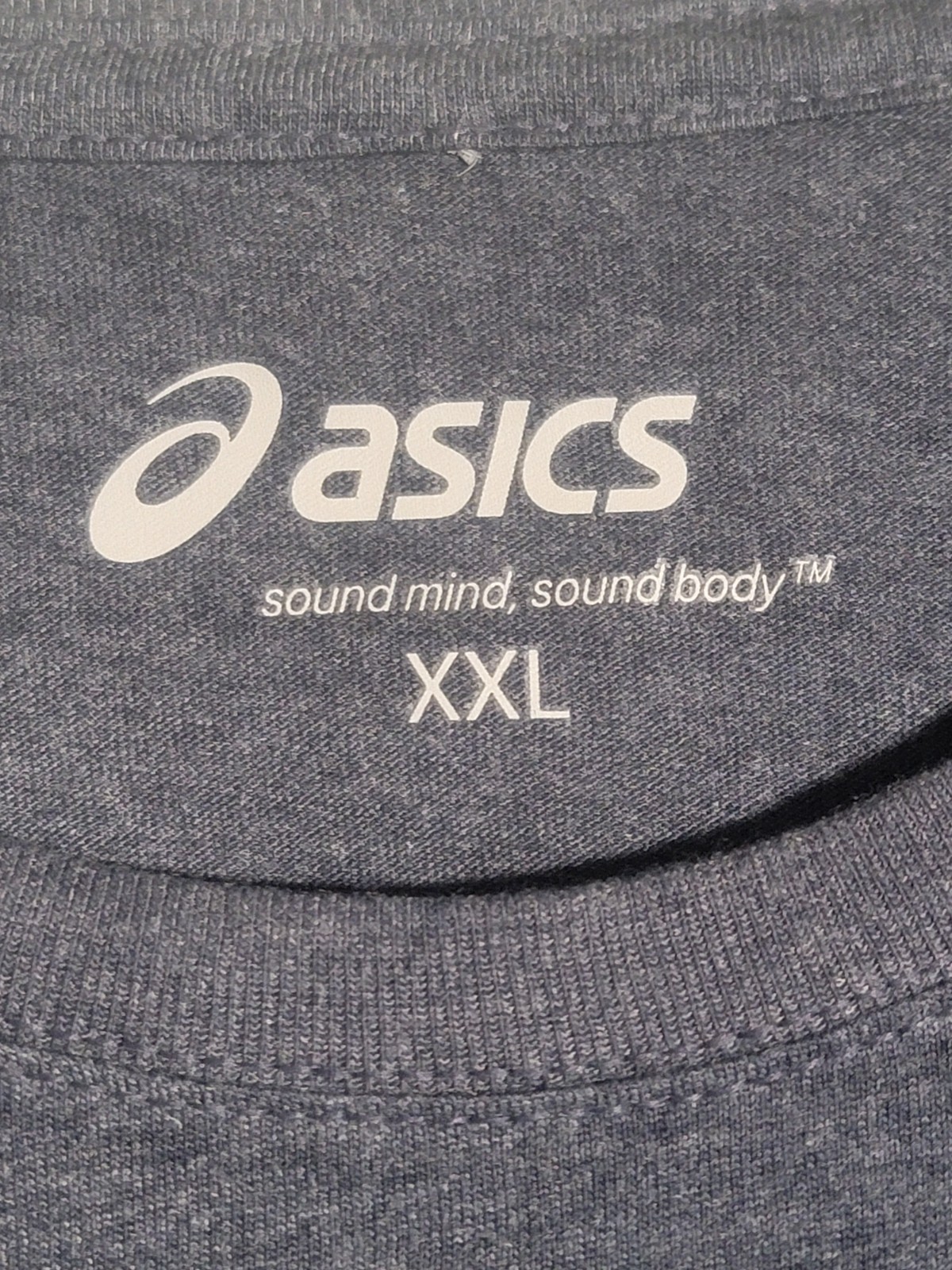 ASICS Men&rsquo;s Sound Mind Sound Body Athletic T-Shirt Heather Grey Training Gym Tee