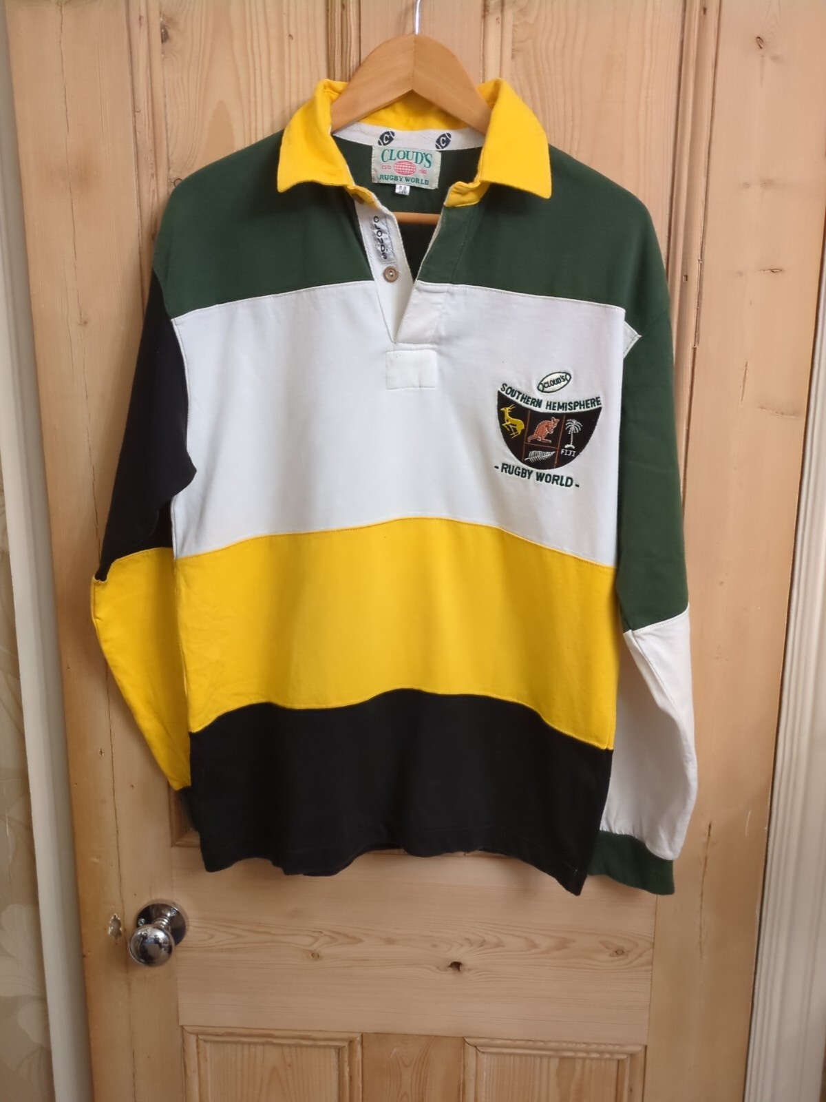 Rugby World Cloud&rsquo;s cotton Jersey Southern Hemisphere – Size Medium- Embroidery