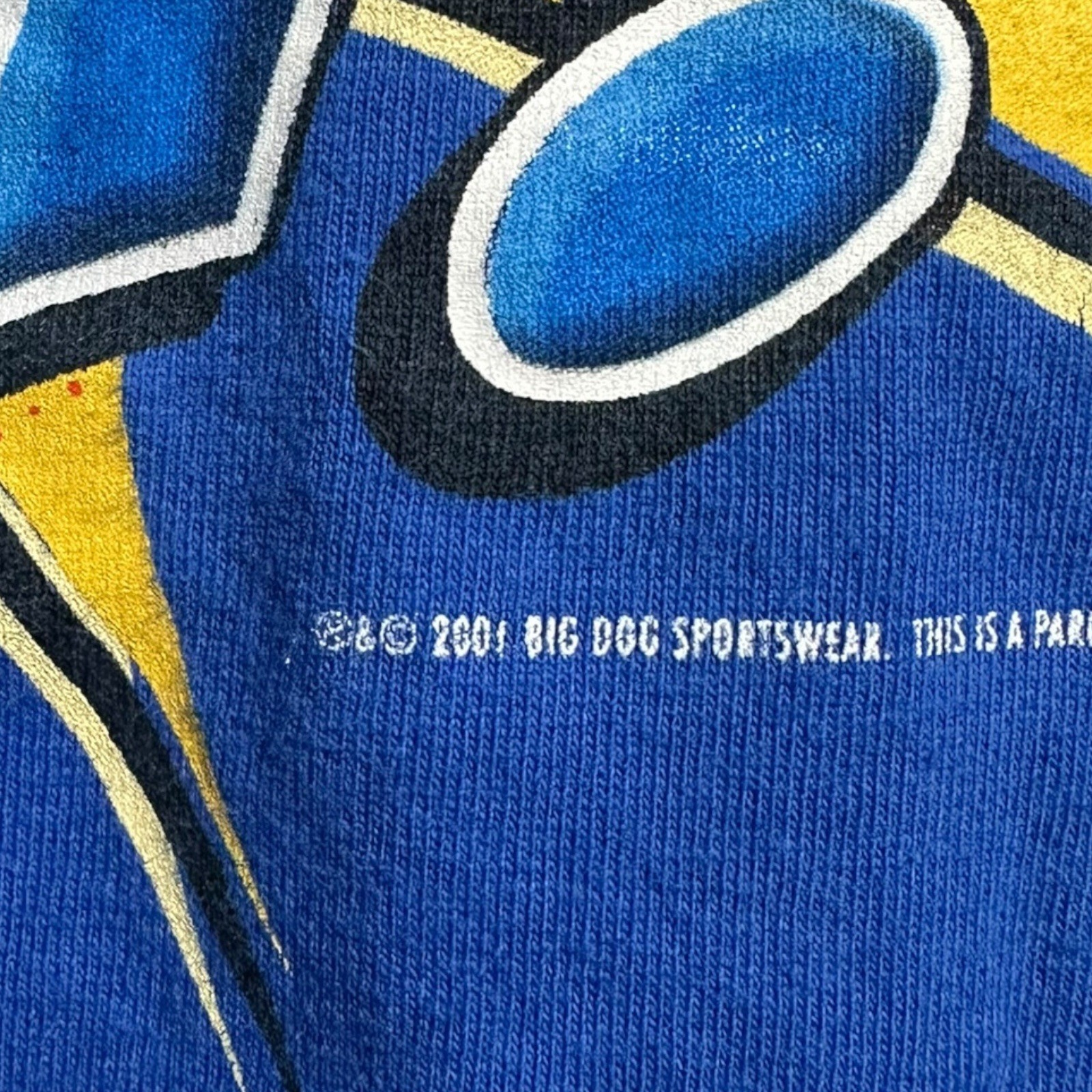 2001 Big Dogs Who Let The Dogs Out Men Tee Blue T-Shirt Short Sleeve Size 3XL 3X