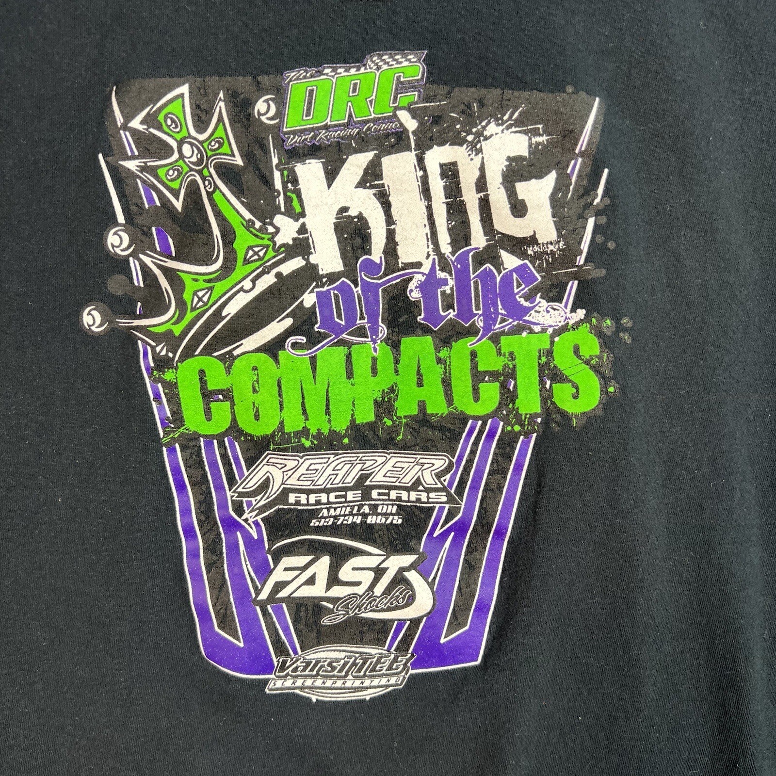 A1 We Three Kings Dirt Track Racing Car T Shirt Adult Large Black Mens