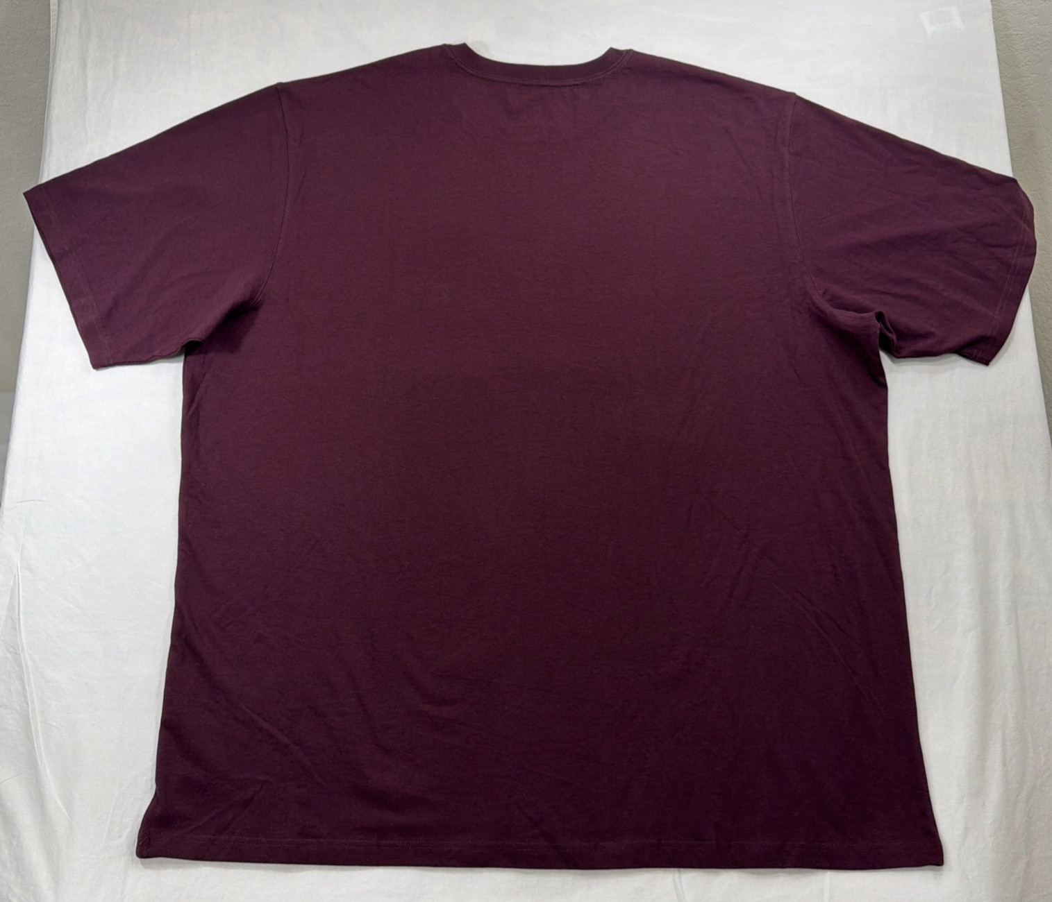 Men&rsquo;s 4XL Tall Maroon Carhartt K87 Loose Fit Short Sleeve Pocket Cotton T-Shirt