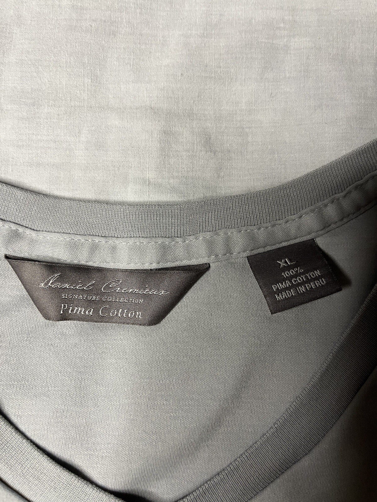 Daniel Cremieux Pima Cotton T Shirt Men’s Size XL Short Sleeve Gray