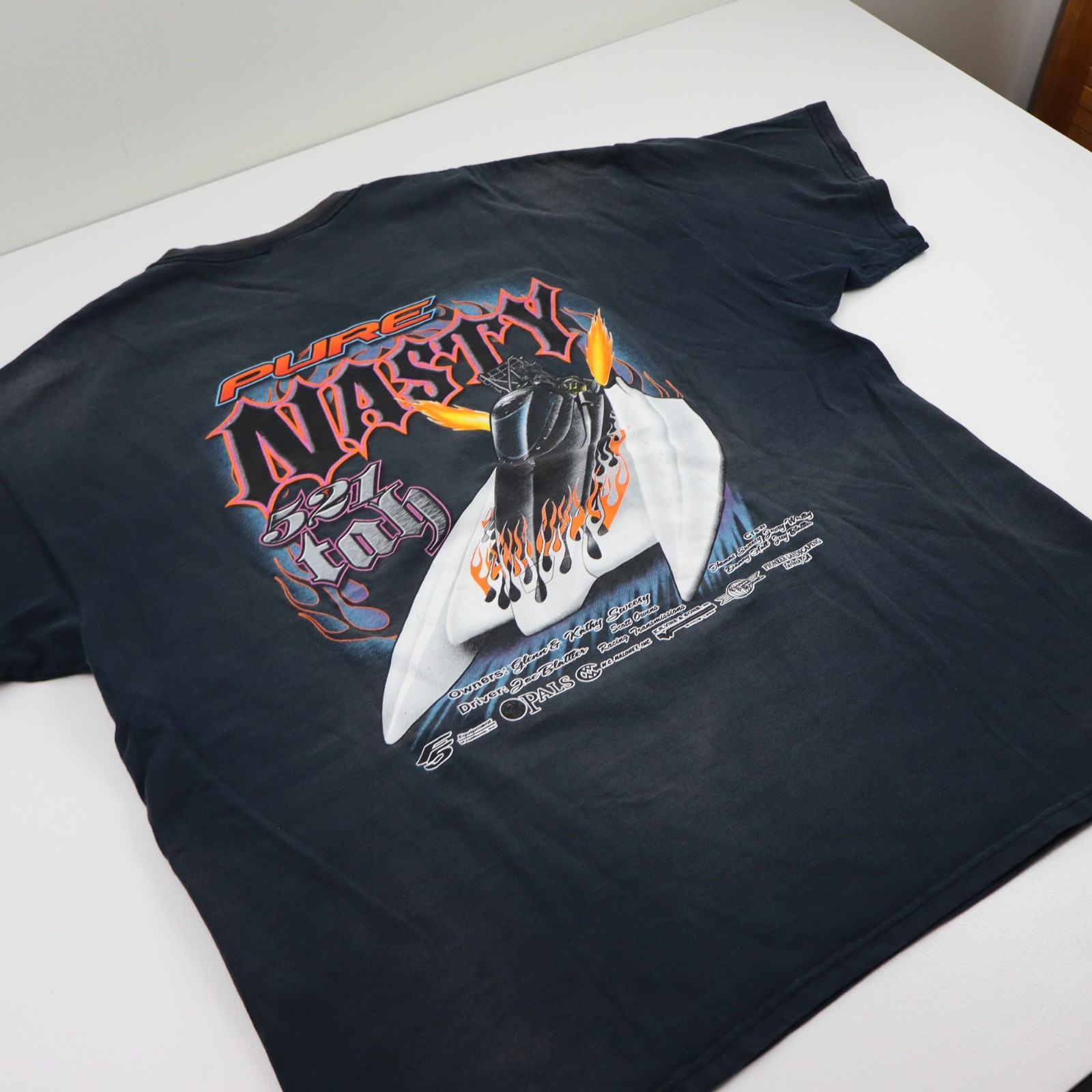 Vintage Pure Nasty Top Fuel Hydro T-Shirt Mens XL USA Made Drag Boat Racing Tee
