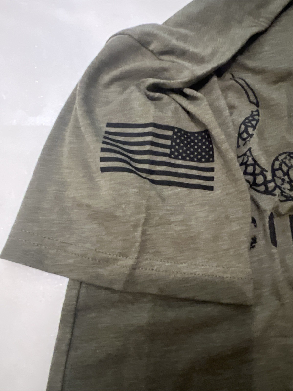 Black Rifle Coffee Company Coffee or Die T-Shirt Snake Military Green Size Large