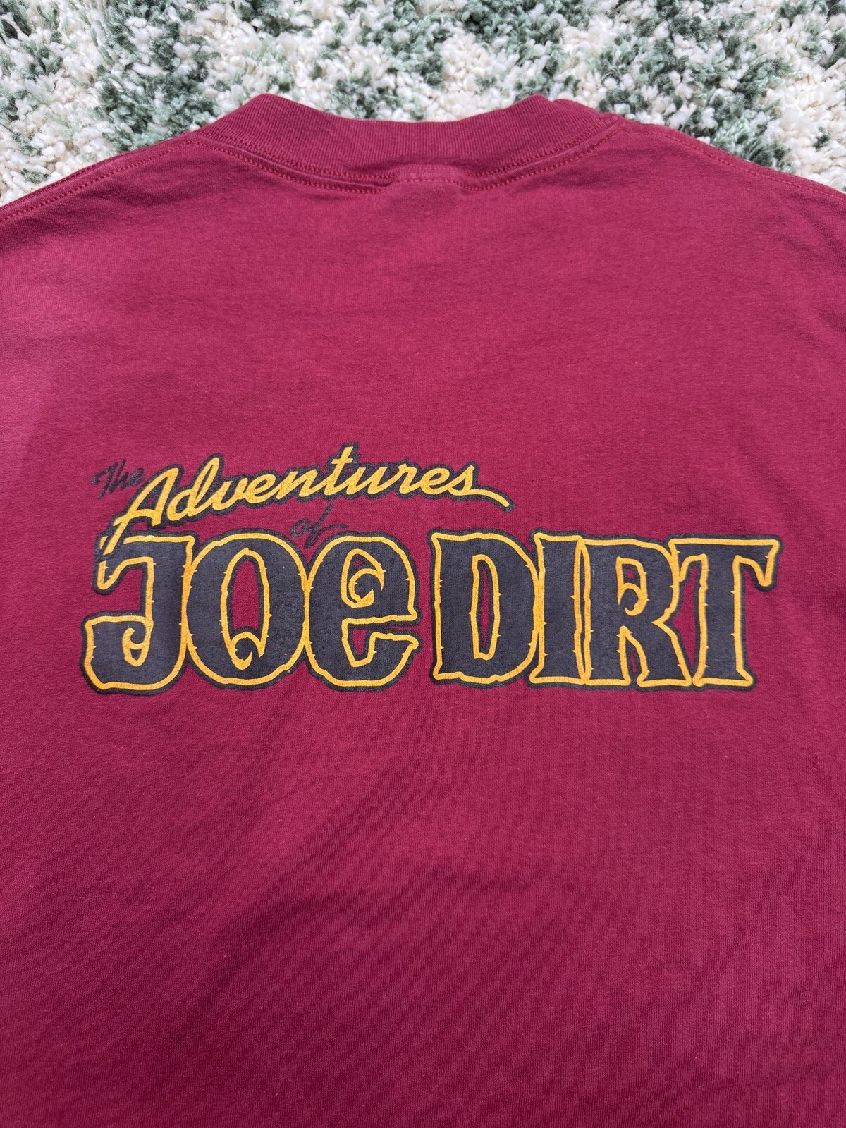 Vintage Joe Dirt David Spade Movie Promo Cast Crew Y2K Red T-Shirt Rare