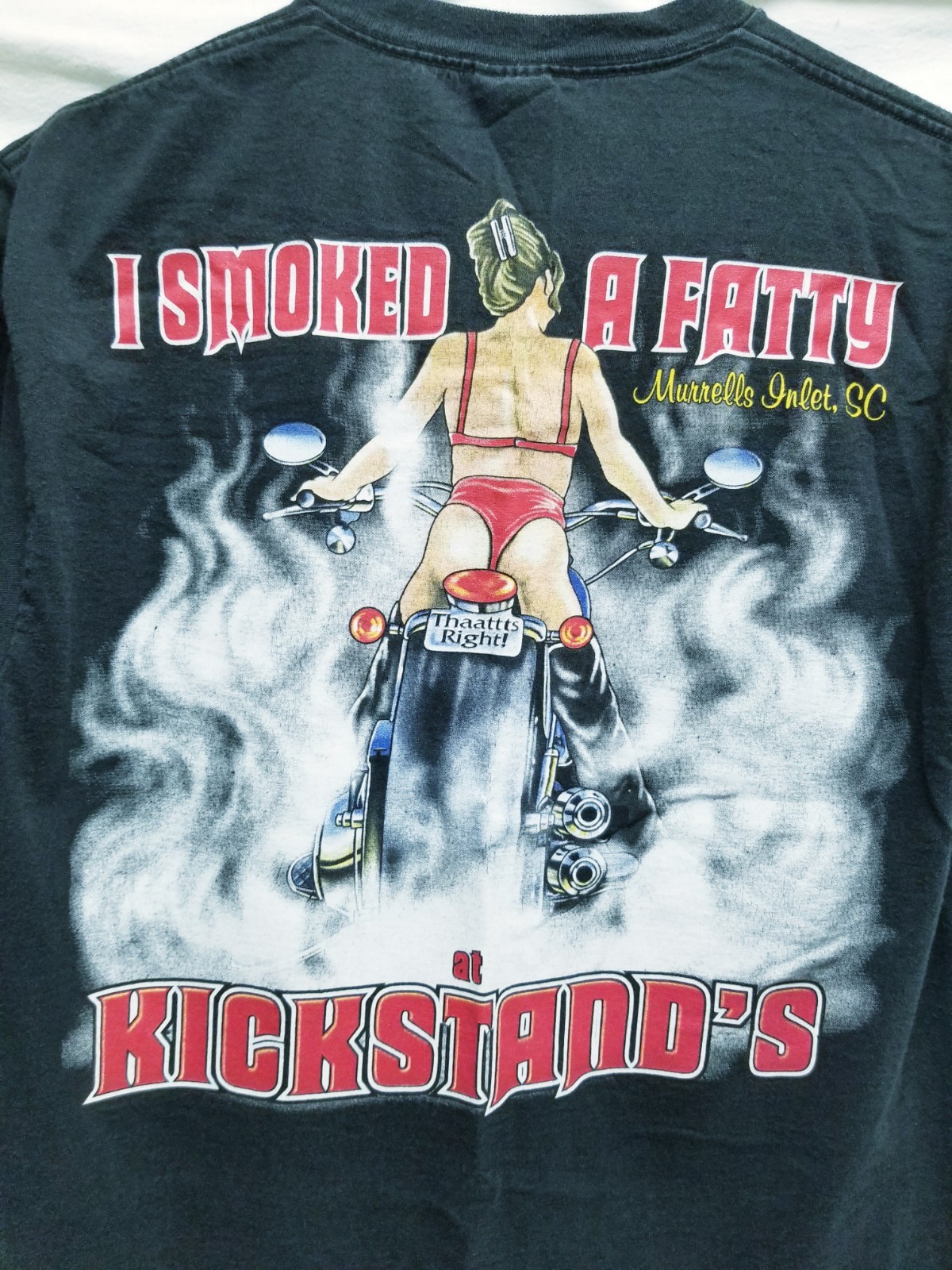 Vintage Kickstands Sports Bar T Shirt Size Medium Motorcycle Girl