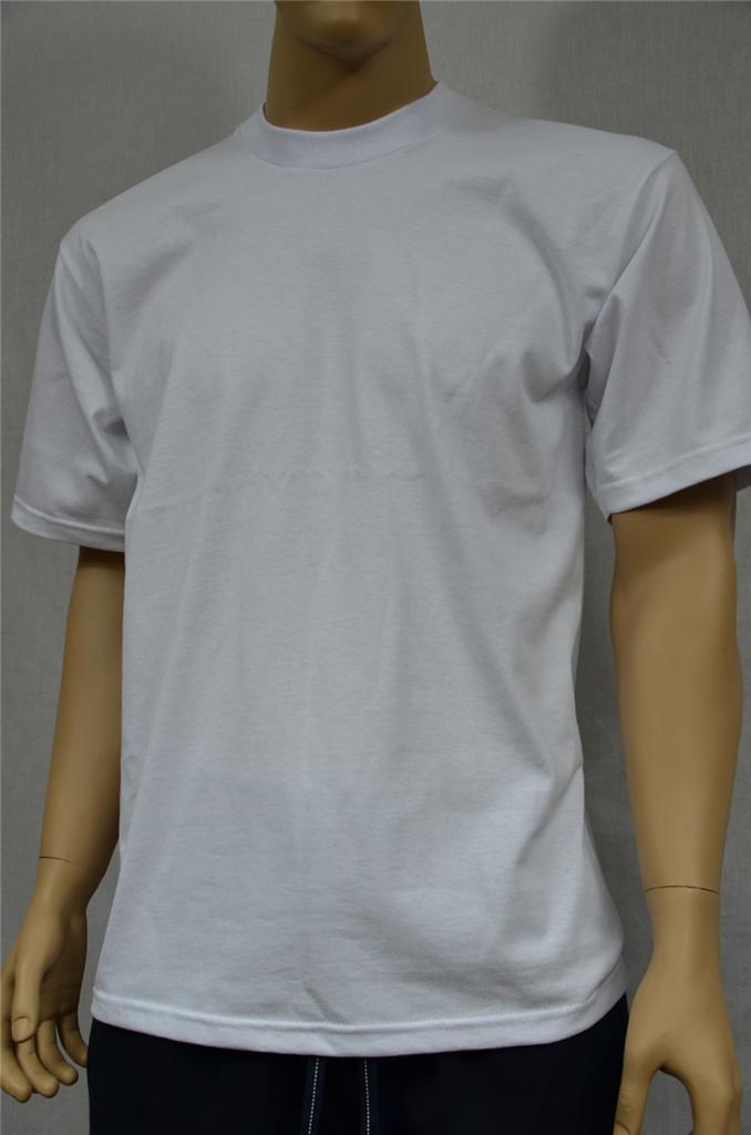 6 NEW PROCLUB MEDIUM HEAVY WEIGHT T-SHIRTS WHITE PLAIN TEE PRO CLUB BLANK 6PC