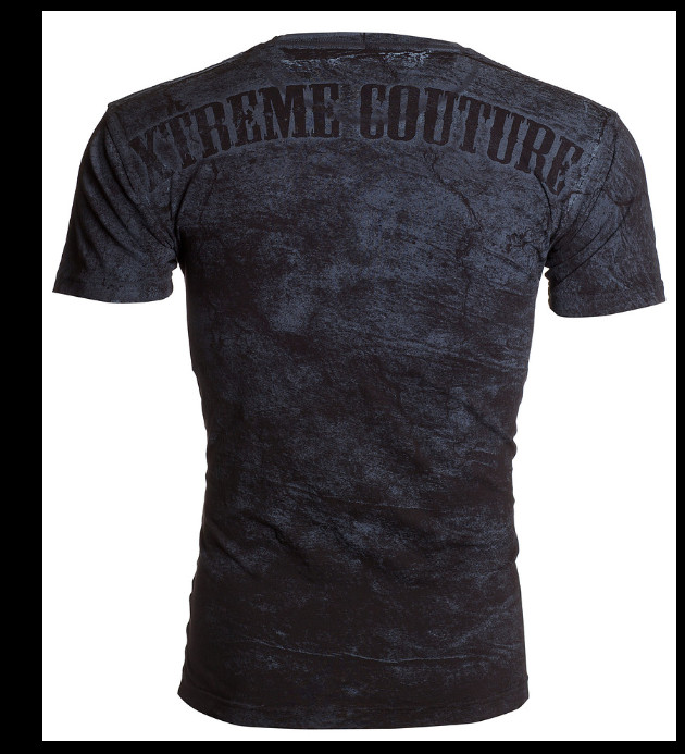 XTREME COUTURE by AFFLICTION Black DEAD OR ALIVE Short Sleeve Slim Fit T-shirt