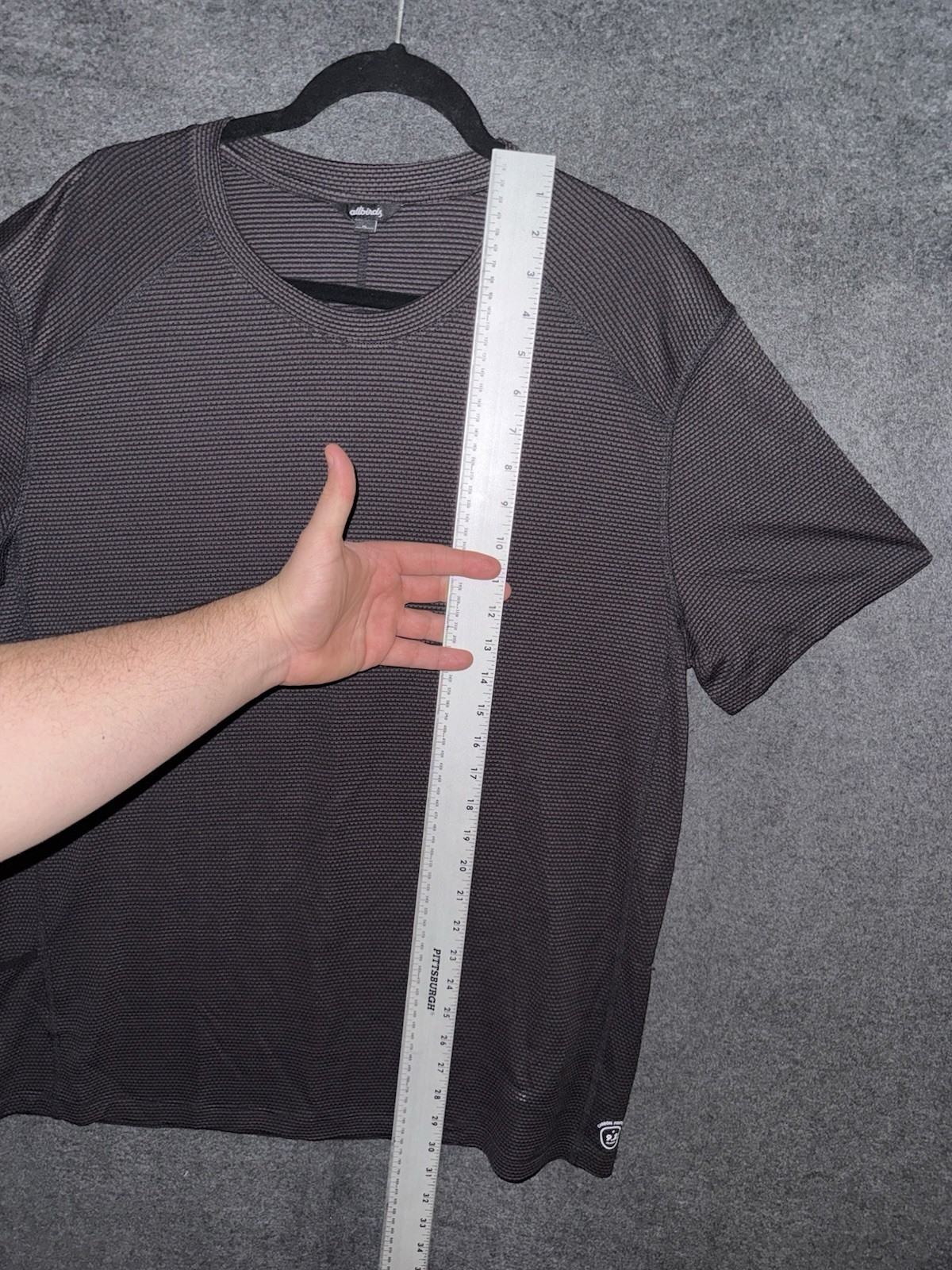 Allbirds Mens Natural Run Tee Black Size XL