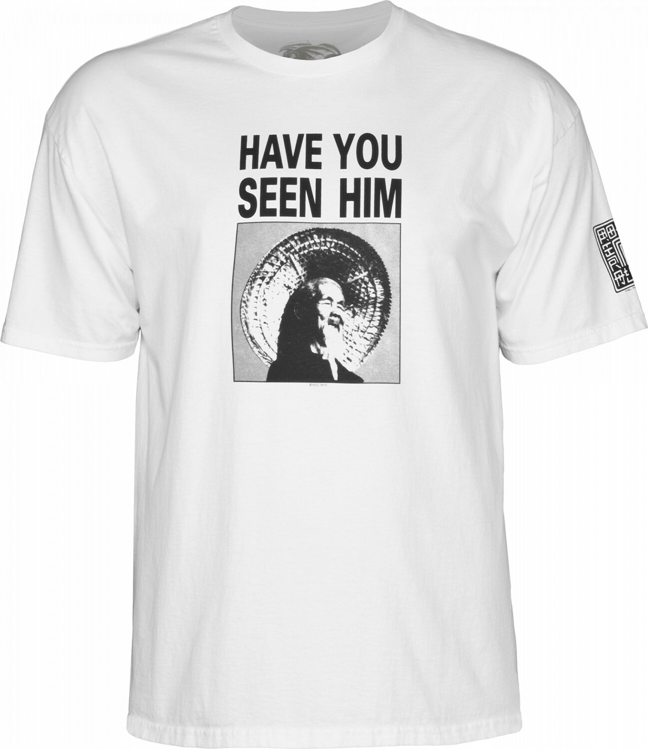 Powell Peralta ANIMAL CHIN HAVE YOU SEEN HIM Skateboard T Shirt WHITE