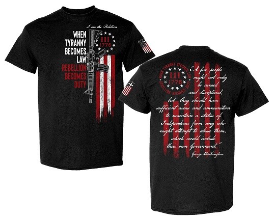 2nd Amendment T-Shirt &lsquo;When Tyranny Becomes Law&rsquo; Tee