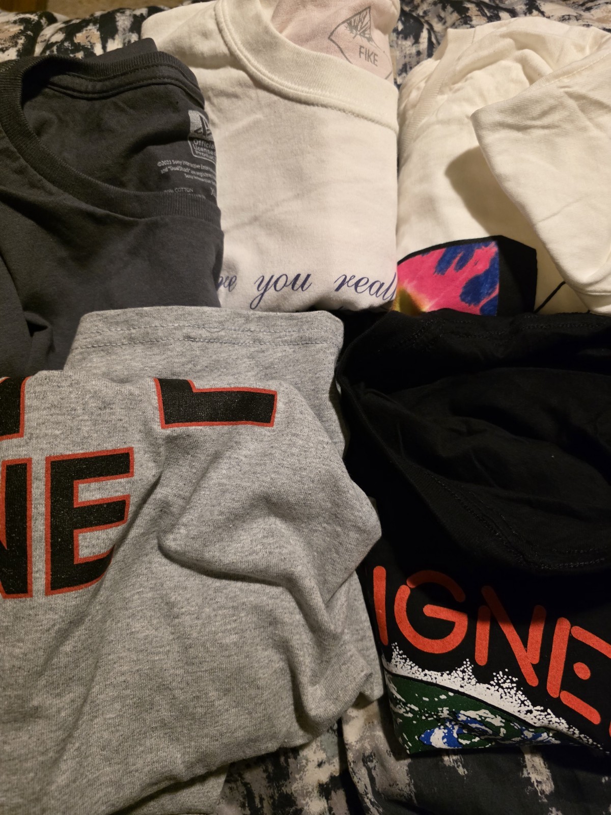 5 Pack Bundle Graphic T Shirts Variety Designs