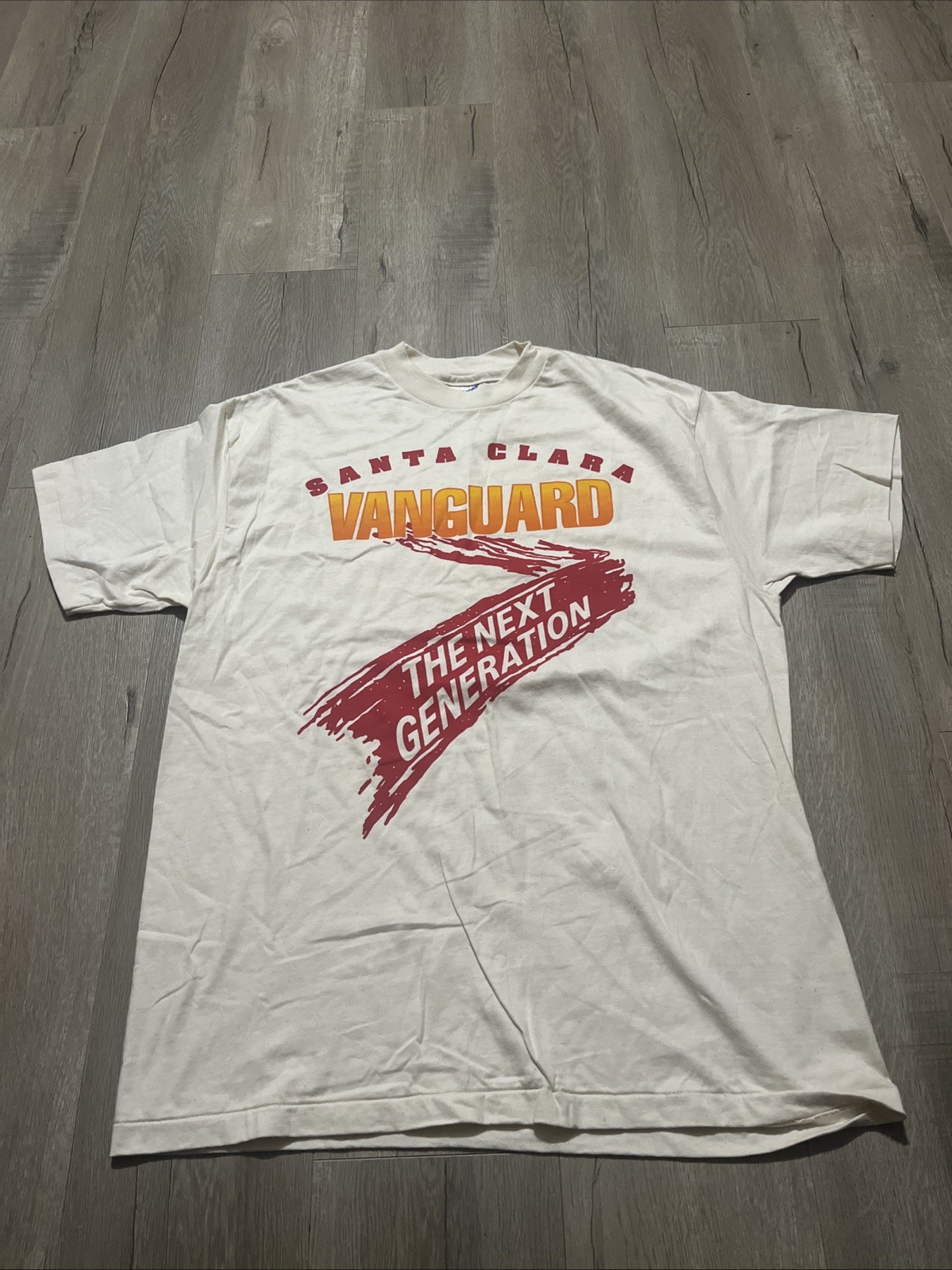 Hanes 1990s Santa Clara Vanguard Next Generation Large Cream Color