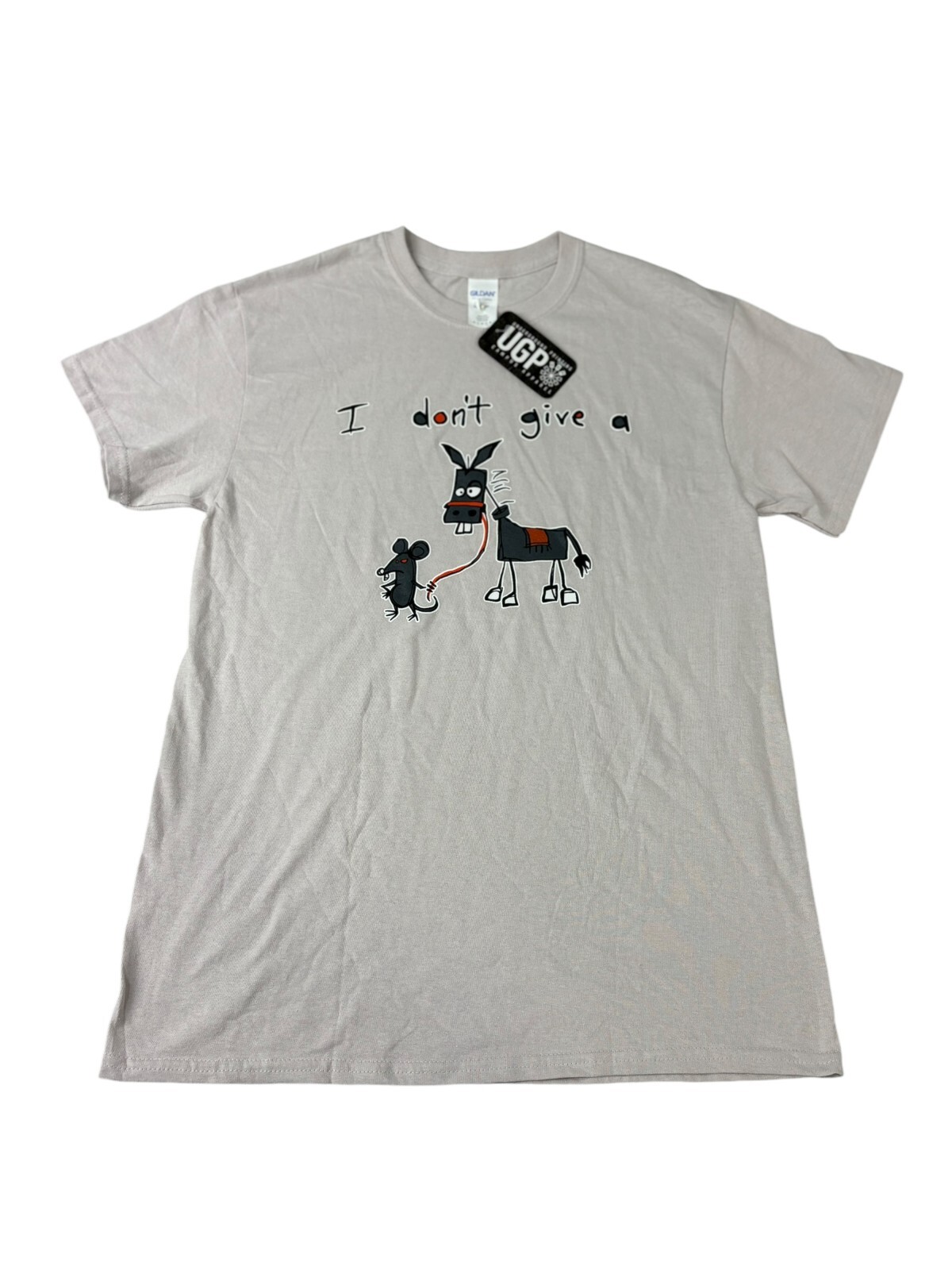 UGP Campus Apparel « I don&rsquo;t give a Rat&rsquo;s Ass » Graphic Unisex Crewneck T-Shirt M
