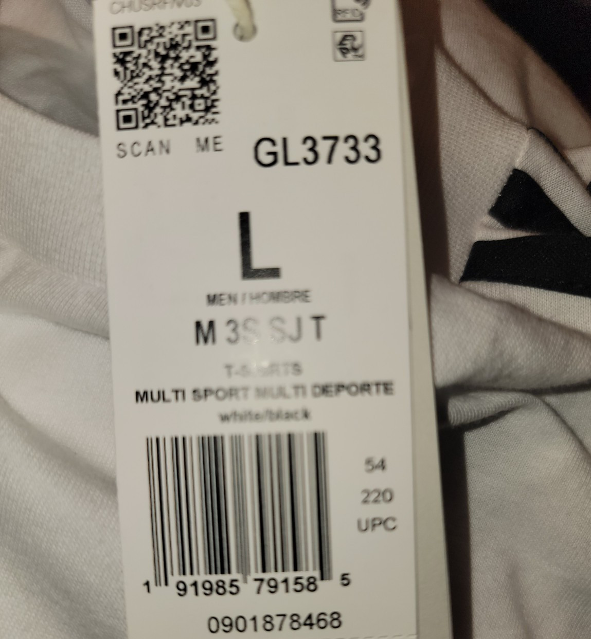 NEW MEN&rsquo;S ADIDAS ORIGINALS 3 STRIPES TEE SHIRT ~SIZE LARGE #GL3732