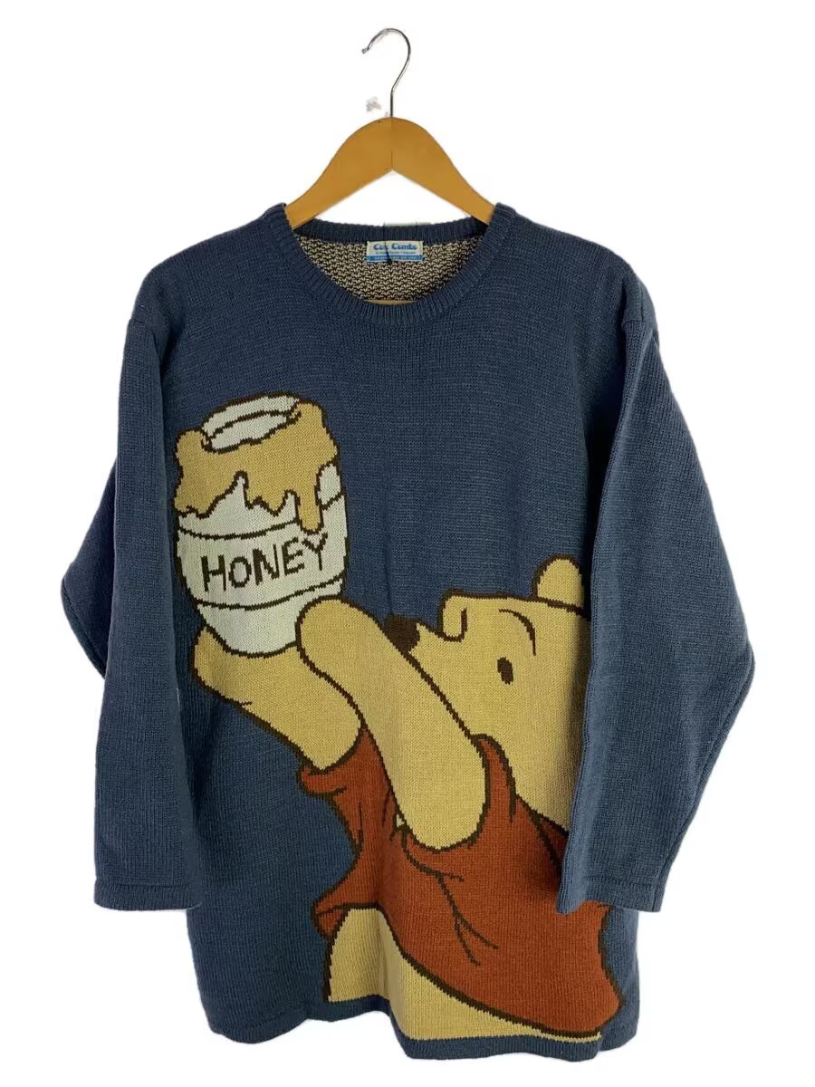 Disney VINTAGE Knit Sweater (Thick) Medium Acrylic Blue