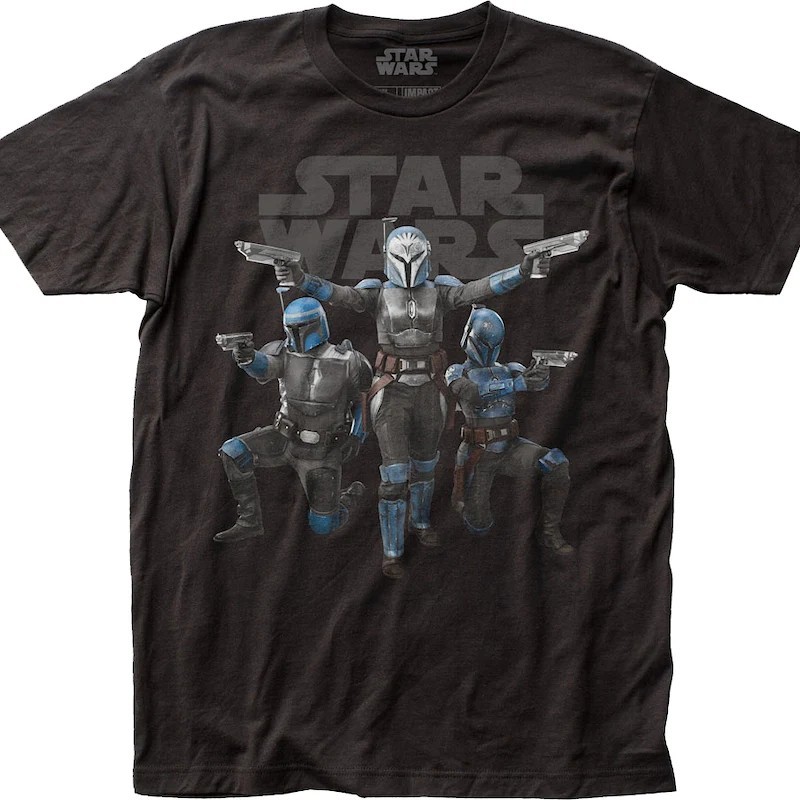 Star Wars The Mandalorian Bo Katan Nite Owls Mens Black T-Shirt NEW