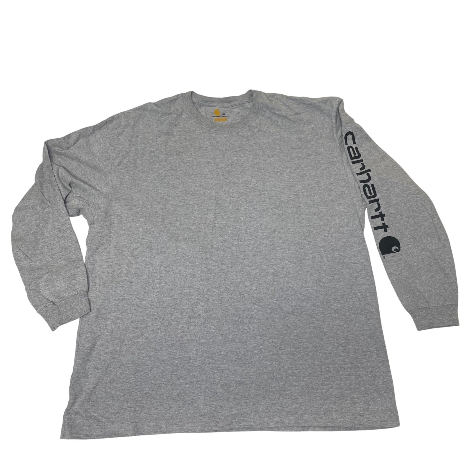 Carhartt K231 Original Fit Long Sleeve Logo T-Shirt Gray 2XL SP13 USA Workwear