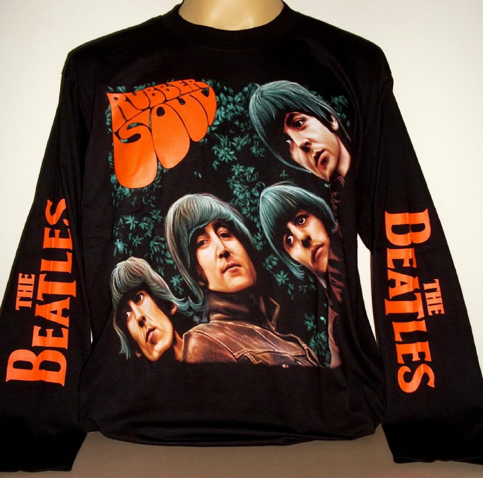 The Beatles Rubber Soul Retro Long Sleeve T-Shirt Size M L XL New!