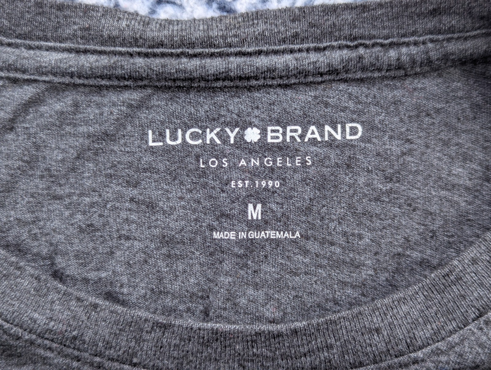 Lucky Brand Shirt Mens M Casual Lightweight Preppy City College Indie Cali Gray