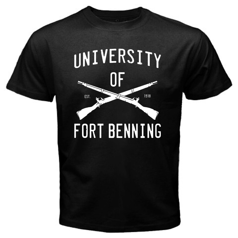 University of Fort Benning Army Military Men&rsquo;s Black T-Shirt Size S to 5XL