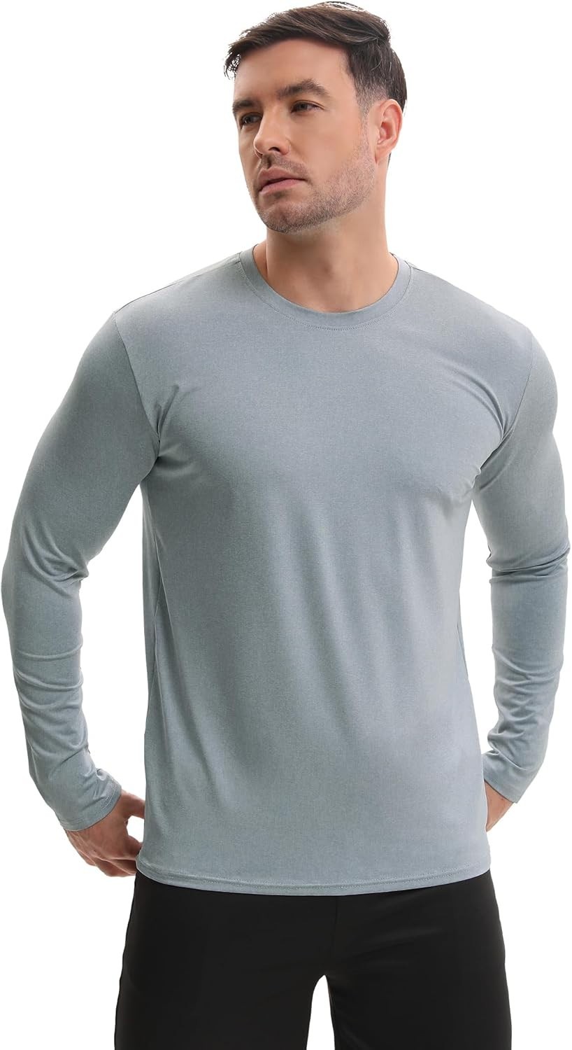 7 Pack Men&rsquo;s Quick Dry Long Sleeve Shirts Moisture Wicking UV UPF 50+ Sun Pro…