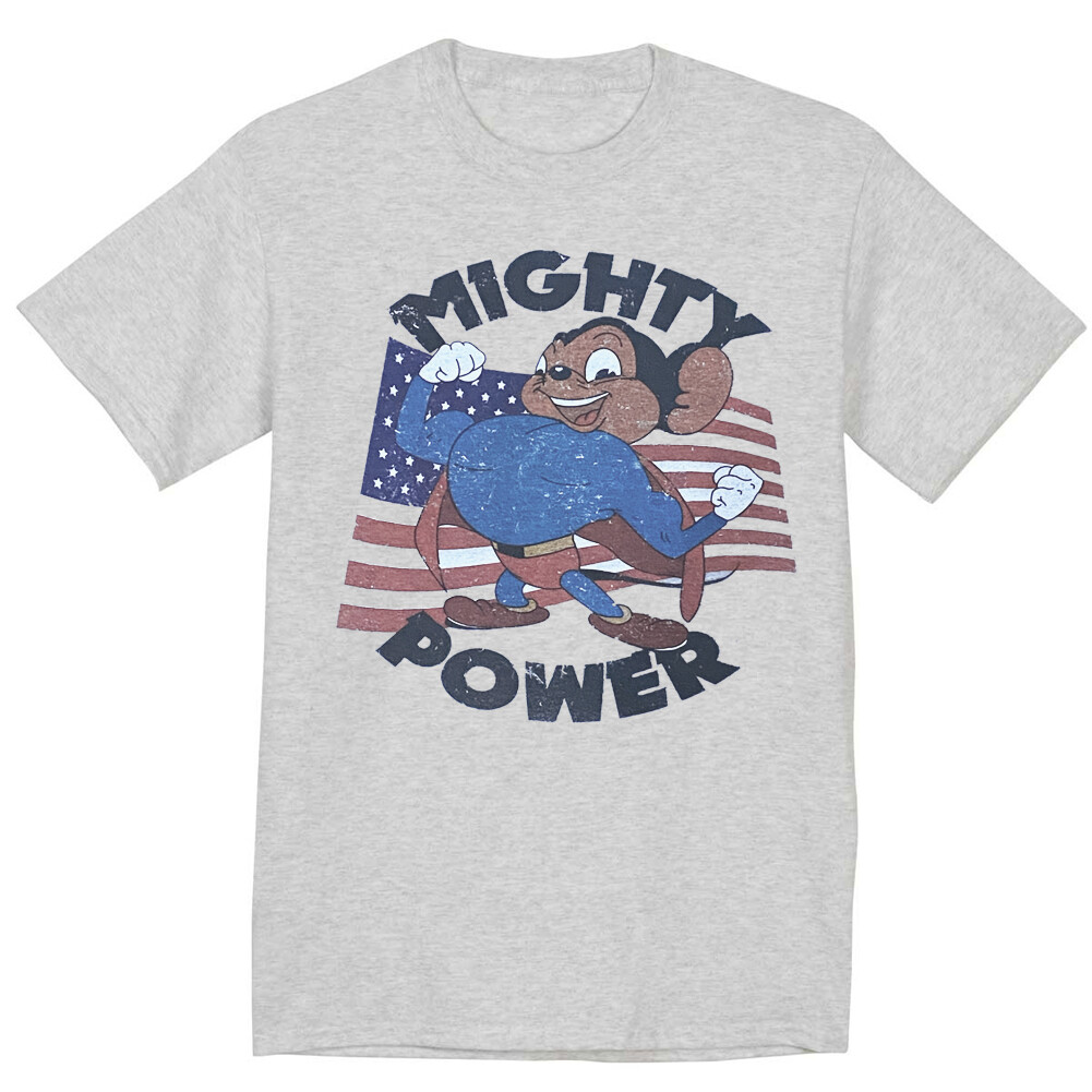 Mighty Mouse T-shirt Classic Cartoon Graphic Tees Men Funny T-shirts Dad Gifts