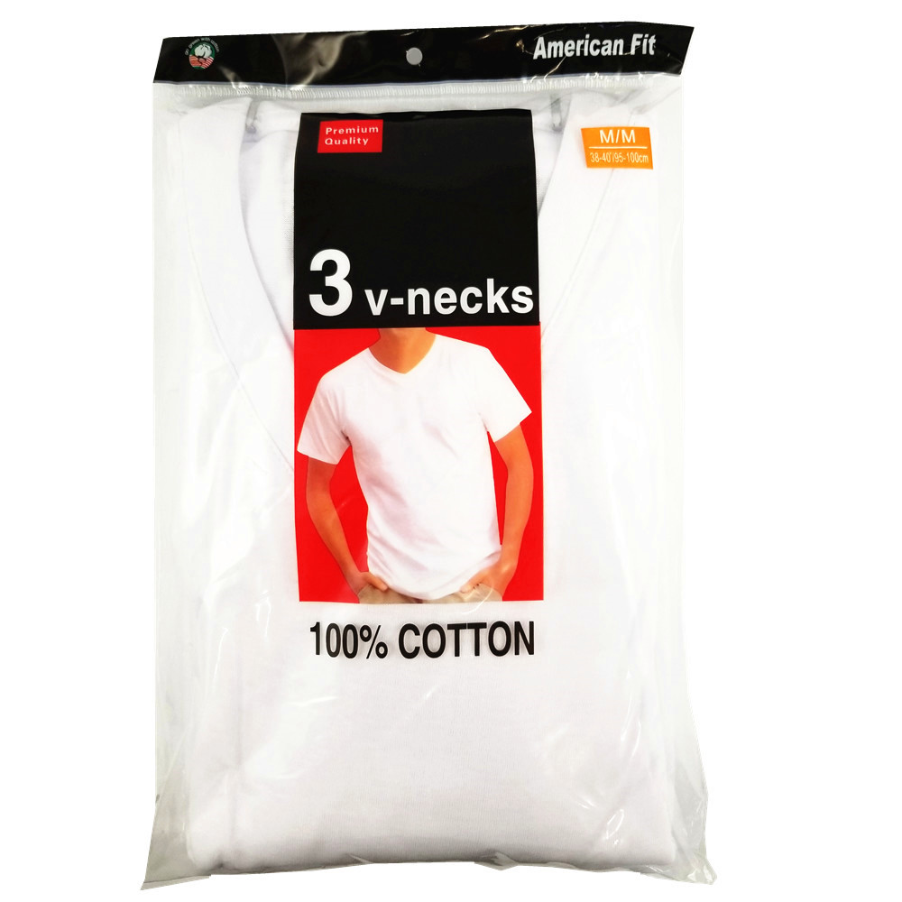 3-12-Pack V-Neck For Men&rsquo;s 100% Cotton Tagless T-Shirt Undershirt Tee White