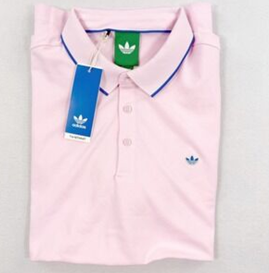 NEW MENS ADIDAS ORIGINALS TREFOIL POLO SHIRT ~SIZE XL #JW3964 LILAC PINK