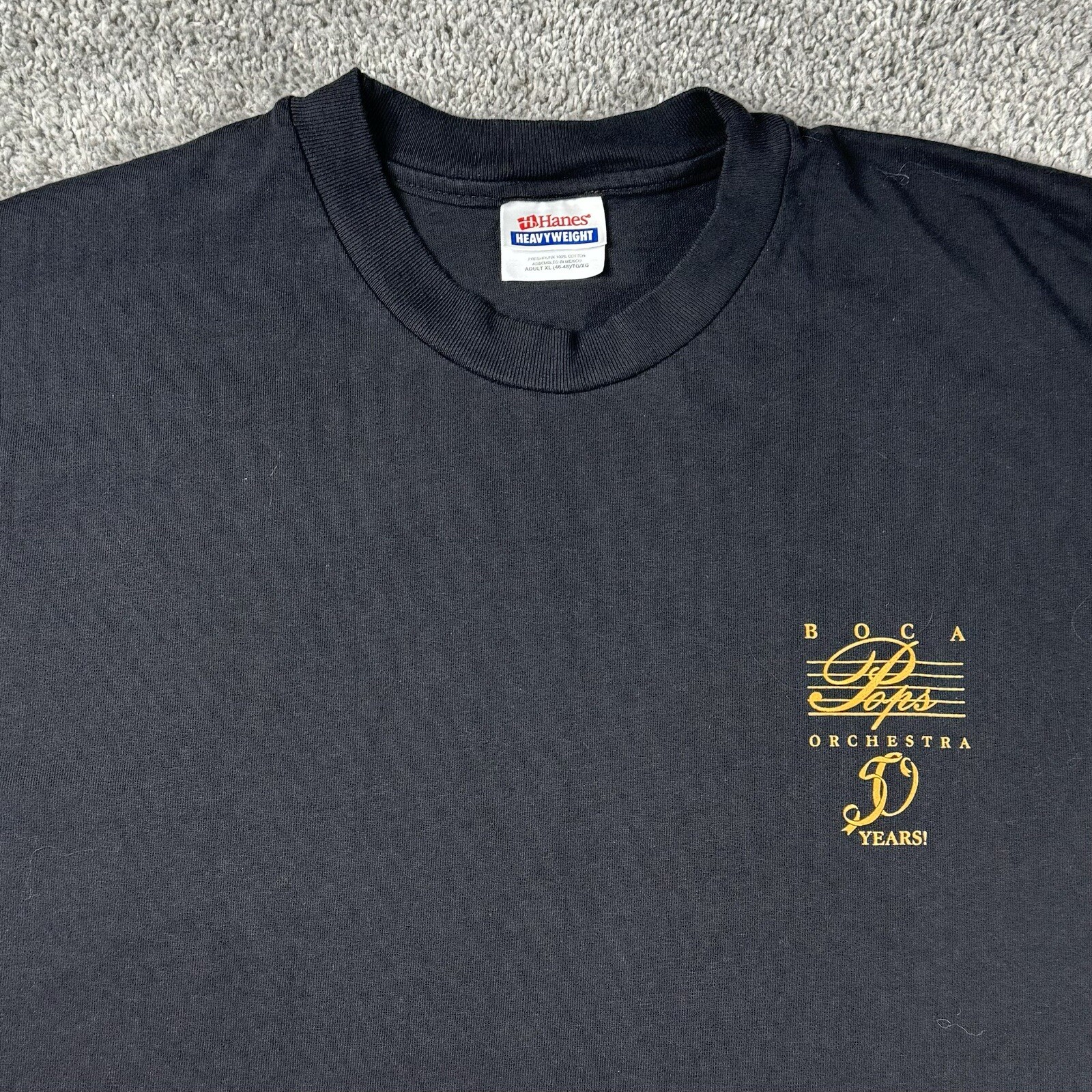 Boca Pops Orchestra T-Shirt Men&rsquo;s XL Black 50 Years February 2001 Peter Nero