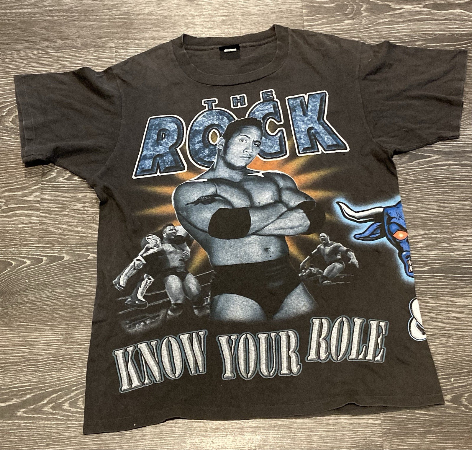 Vintage Rock Wraparound AOP Sz L Changes Tag