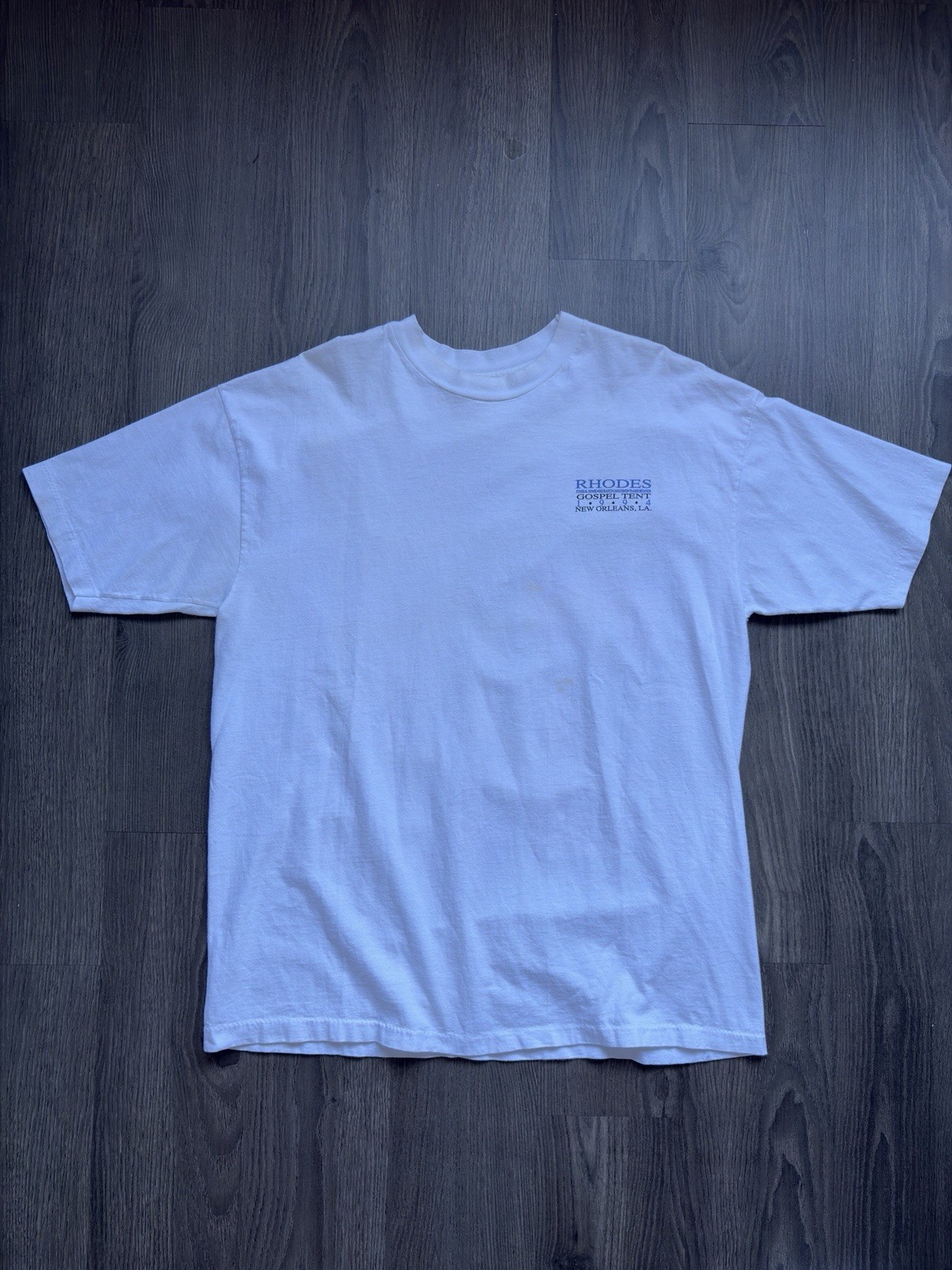 90s VINTAGE RHODES GOSPEL TENT 1994 NEW ORLEANS LA R&B RAP TEE