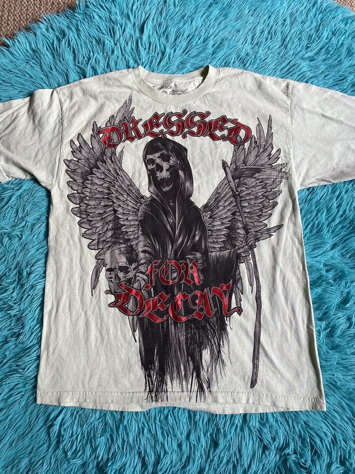 Carbon Authentic Dressed For Decay Grim Reaper Affliction Opium Shirt
